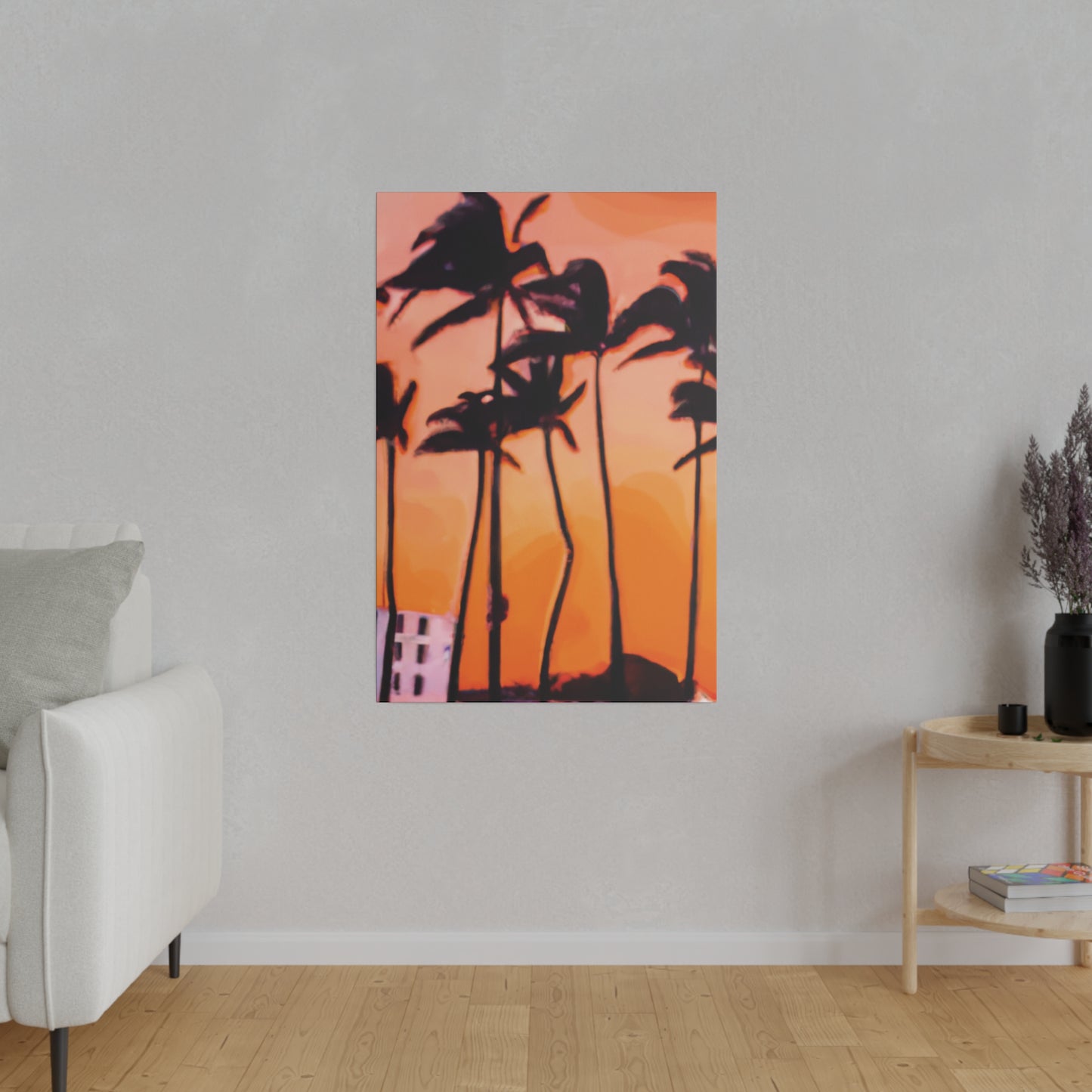 9837K - Miami Beach Sunset Painting Print | Miami | Beach | Sunset | Poster | Home Decor | Wall Art | Canvas