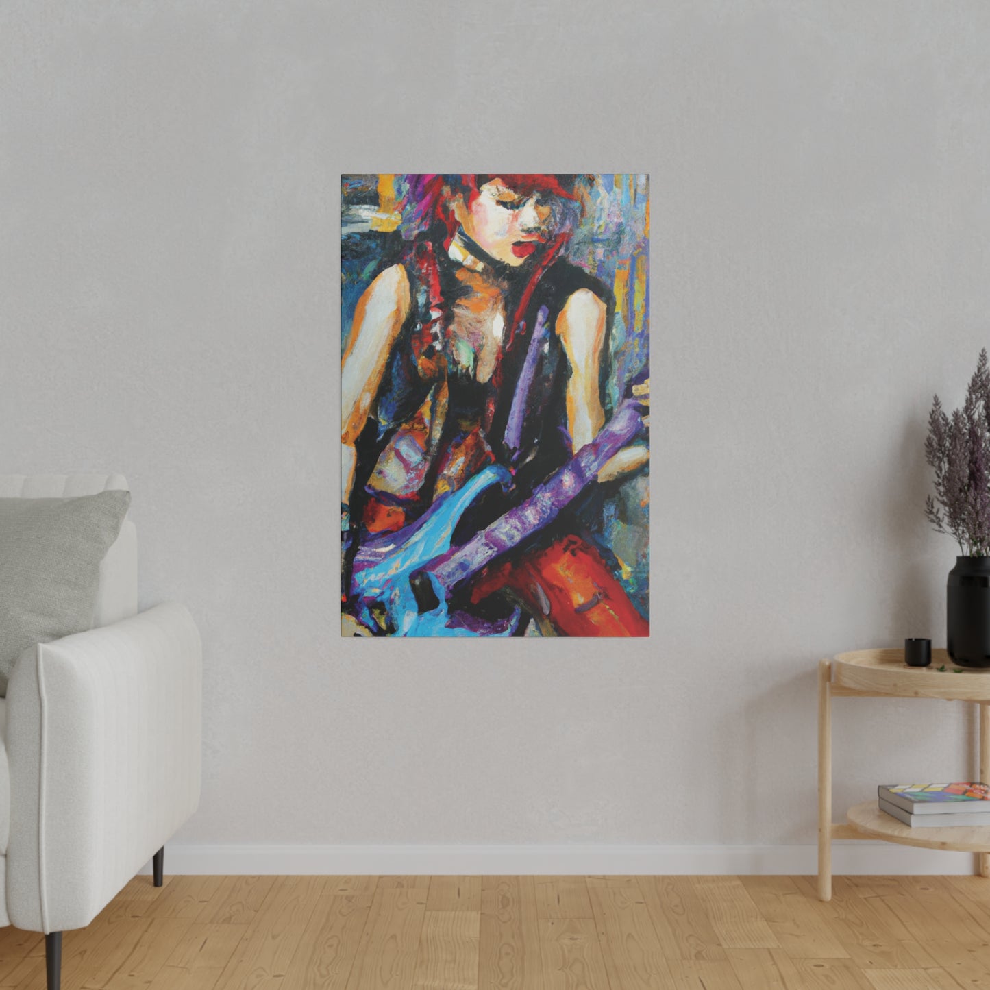 6251Z - Rockstar Oil Painting Style Print | Poster | Home Decor | Wall Art | Music Art | Canvas