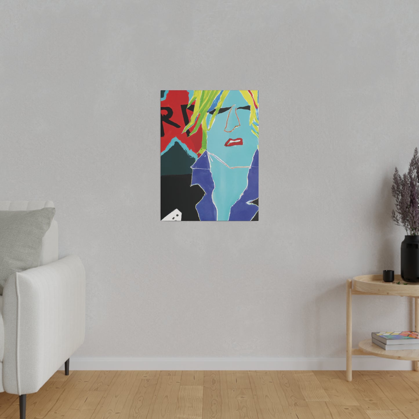 7168U - Rockstar Painting Print | Face | Abstract | Poster | Home Decor | Wall Art | Music Art | Canvas