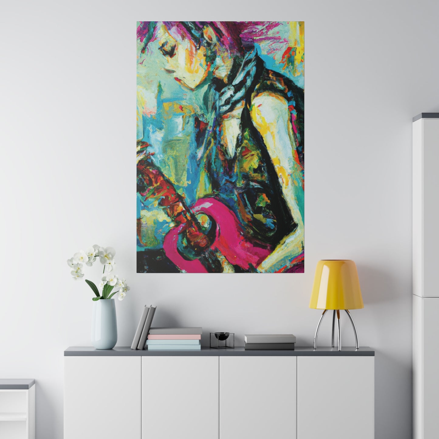 4727S - Rockstar Oil Painting Style Print | Poster | Home Decor | Wall Art | Music Art | Canvas