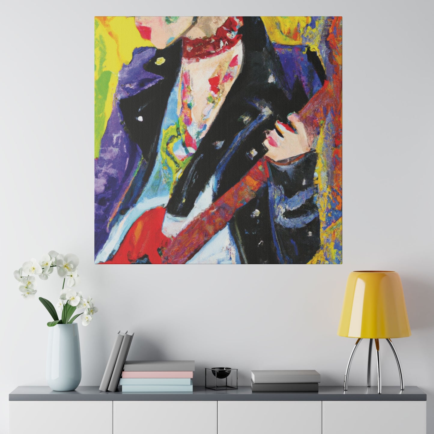 4600X - Rockstar Oil Painting Style Print | Poster | Home Decor | Wall Art | Music Art | Canvas