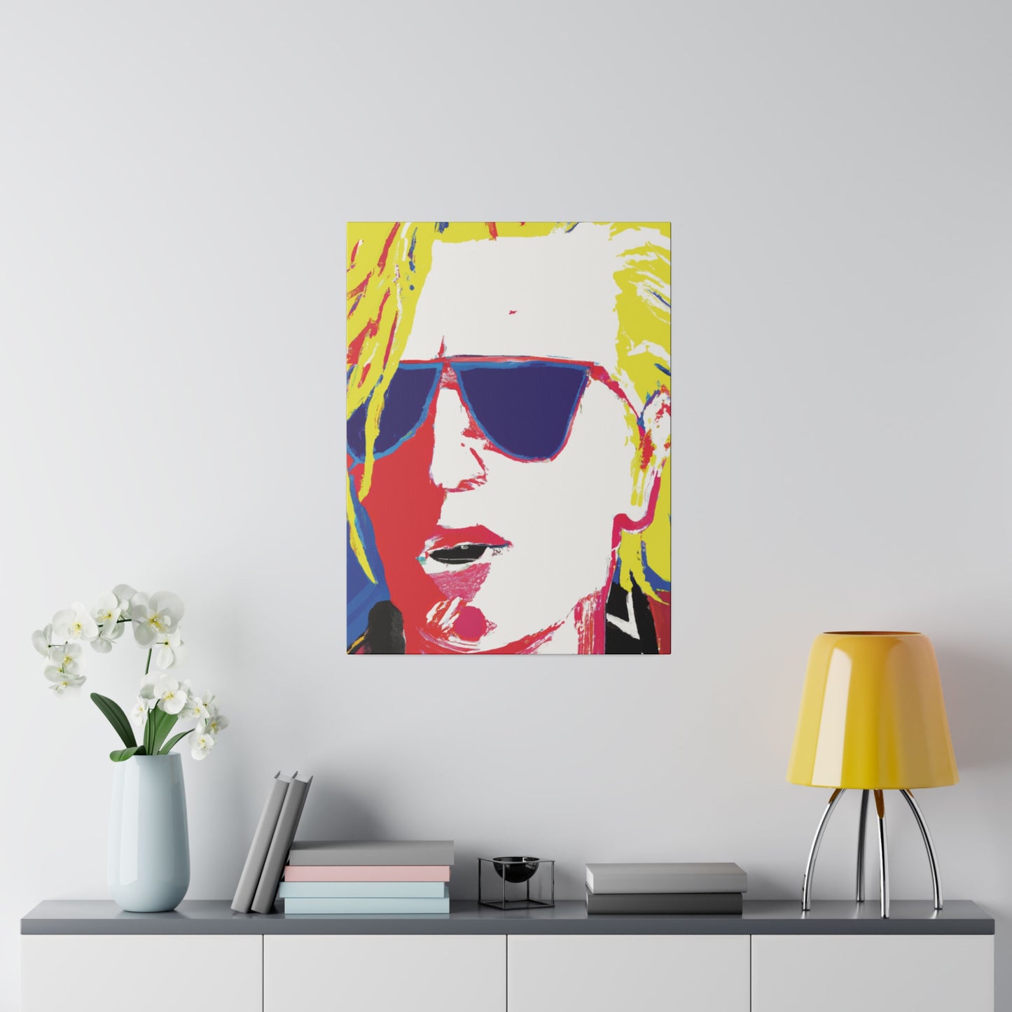 7405Y - Rockstar Painting Print | Face | Abstract | Poster | Home Decor | Wall Art | Music Art | Canvas