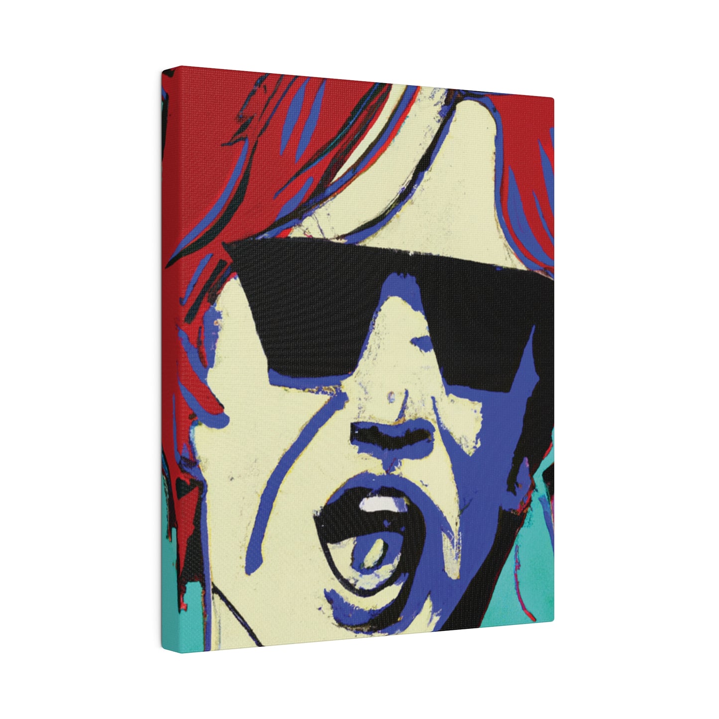 3245Z - Rockstar Painting Print | Face | Abstract | Poster | Home Decor | Wall Art | Music Art | Canvas