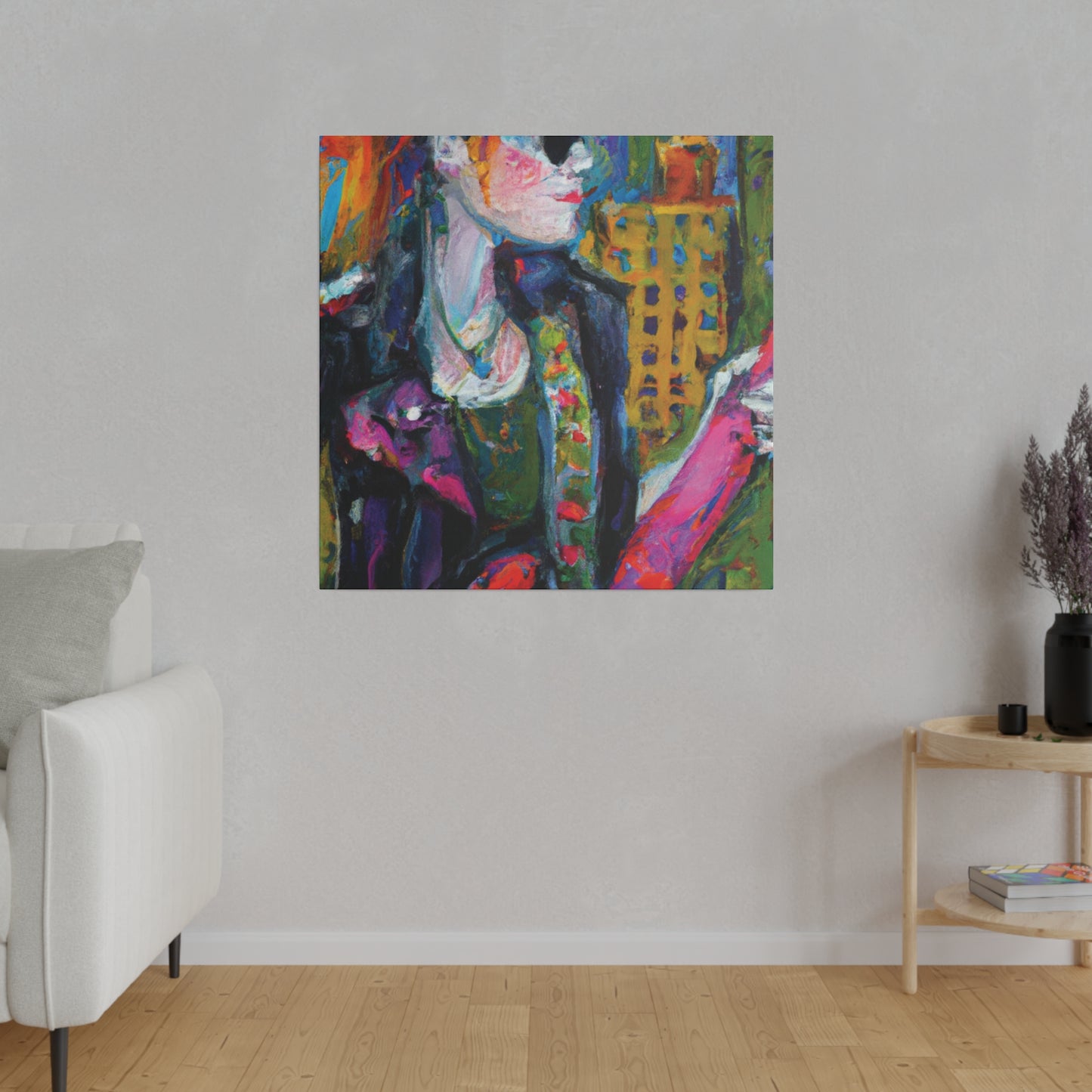 9503W - Rockstar Oil Painting Style Print | Poster | Home Decor | Wall Art | Music Art | Canvas