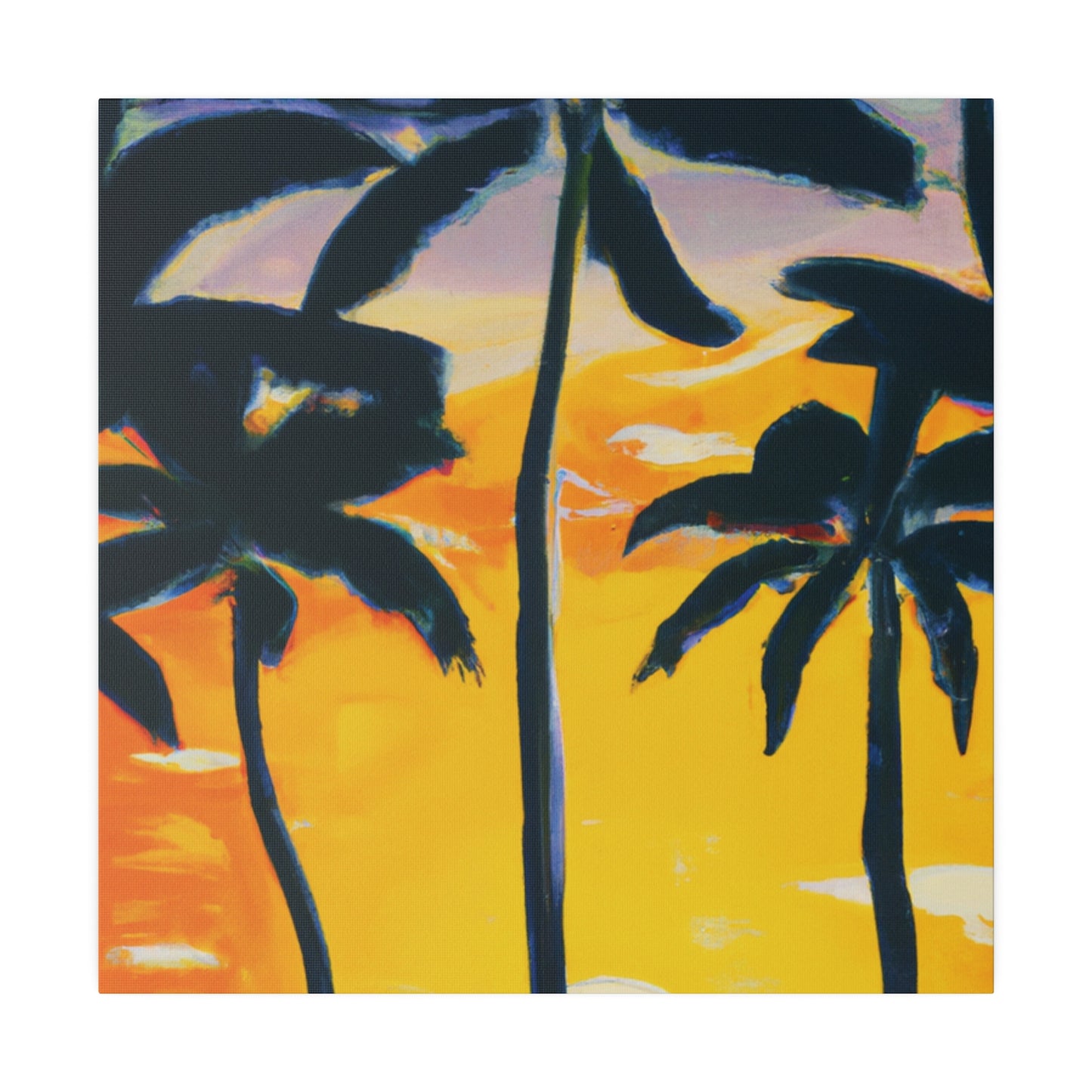 7390N - Miami Beach Sunset Painting Print | Miami | Beach | Sunset | Poster | Home Decor | Wall Art | Canvas