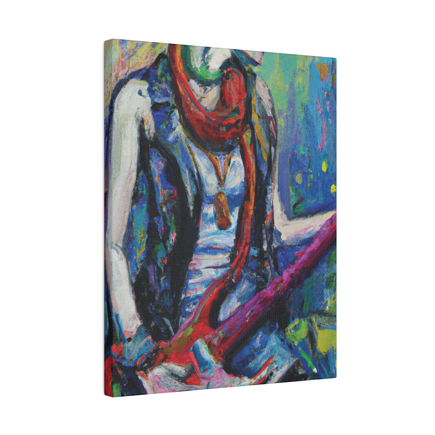 6328G - Rockstar Oil Painting Style Print | Poster | Home Decor | Wall Art | Music Art | Canvas