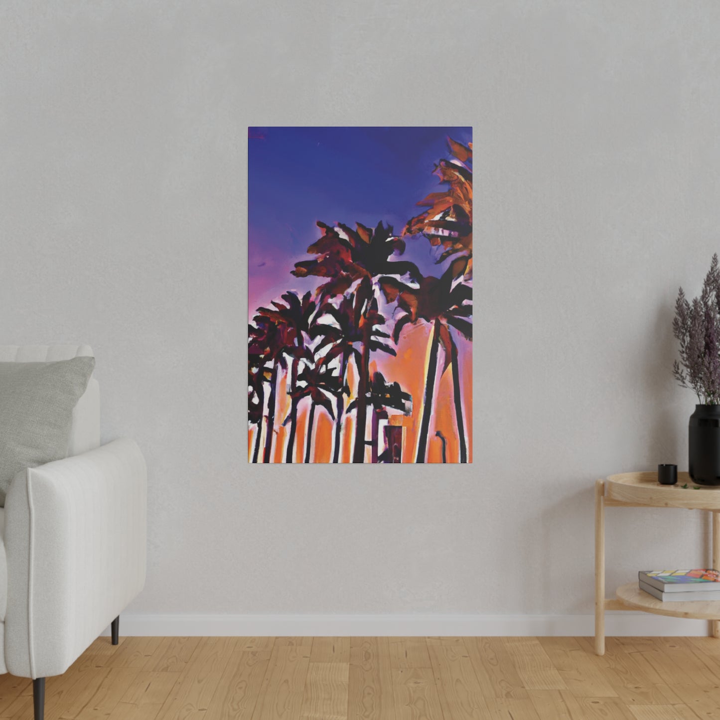 1463E - Miami Beach Sunset Painting Print | Miami | Beach | Sunset | Poster | Home Decor | Wall Art | Canvas