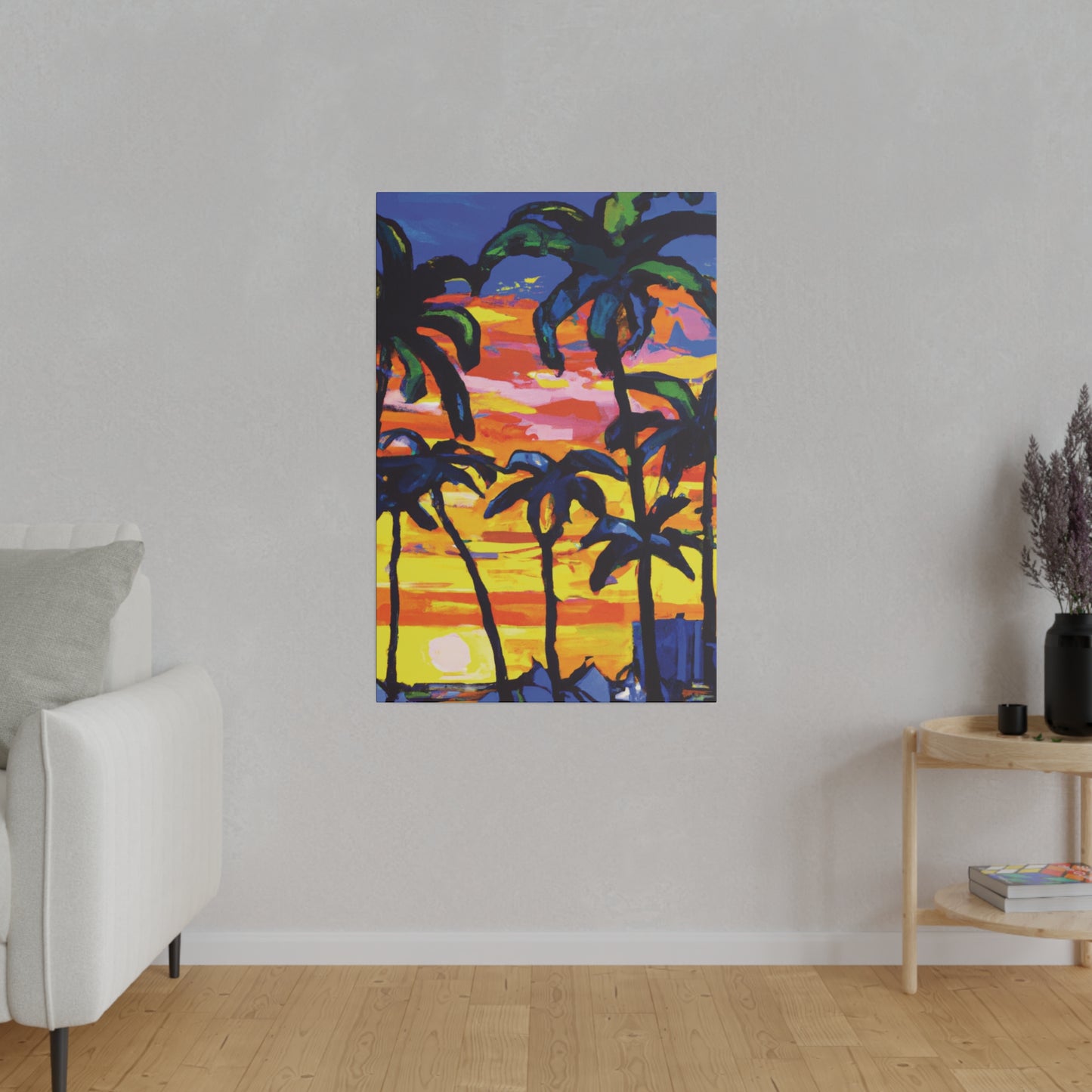 9087W - Miami Beach Sunset Painting Print | Miami | Beach | Sunset | Poster | Home Decor | Wall Art | Canvas