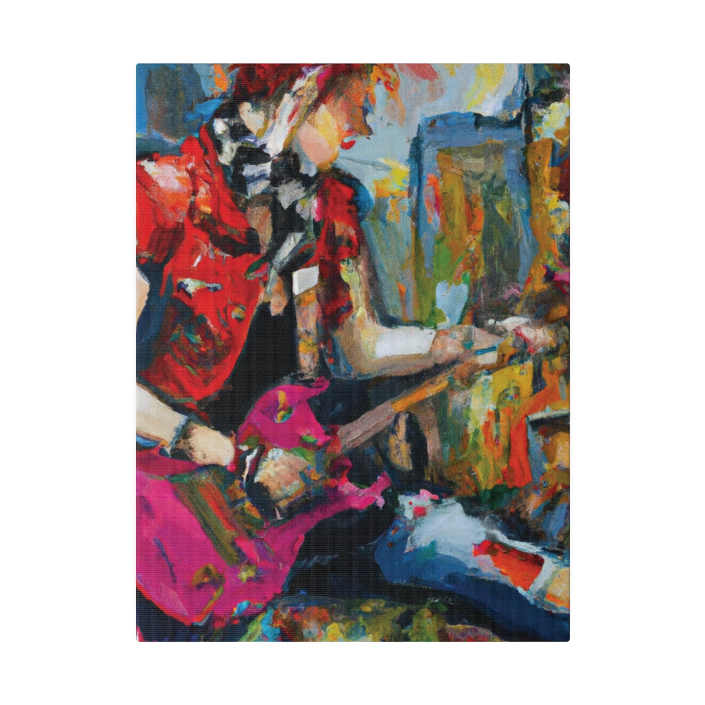 9666G - Rockstar Oil Painting Style Print | Poster | Home Decor | Wall Art | Music Art | Canvas