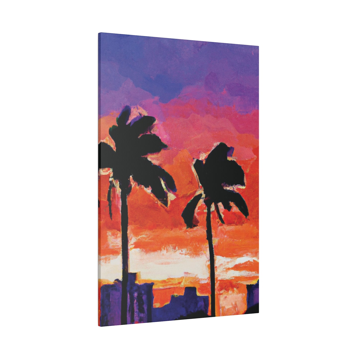 3243X - Miami Beach Sunset Painting Print | Miami | Beach | Sunset | Poster | Home Decor | Wall Art | Canvas