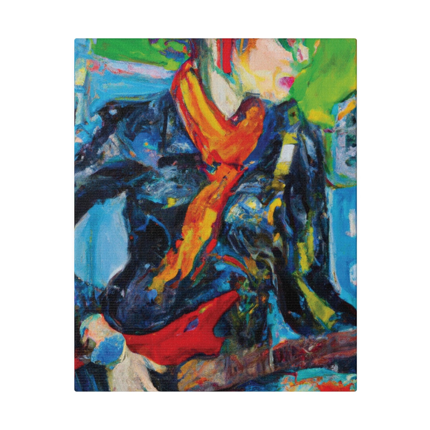 935O - Rockstar Oil Painting Style Print | Poster | Home Decor | Wall Art | Music Art | Canvas