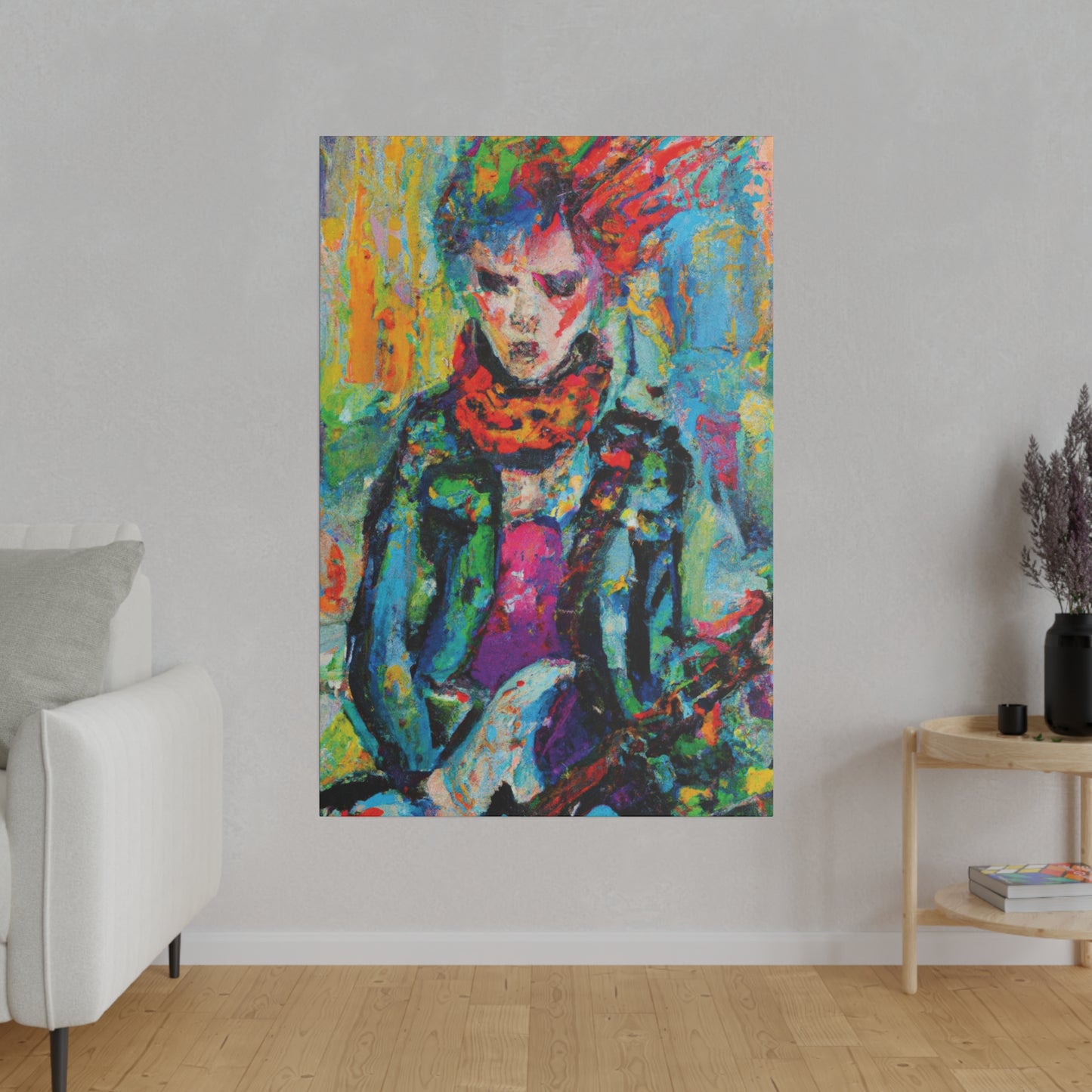 9432X - Rockstar Oil Painting Style Print | Poster | Home Decor | Wall Art | Music Art | Canvas