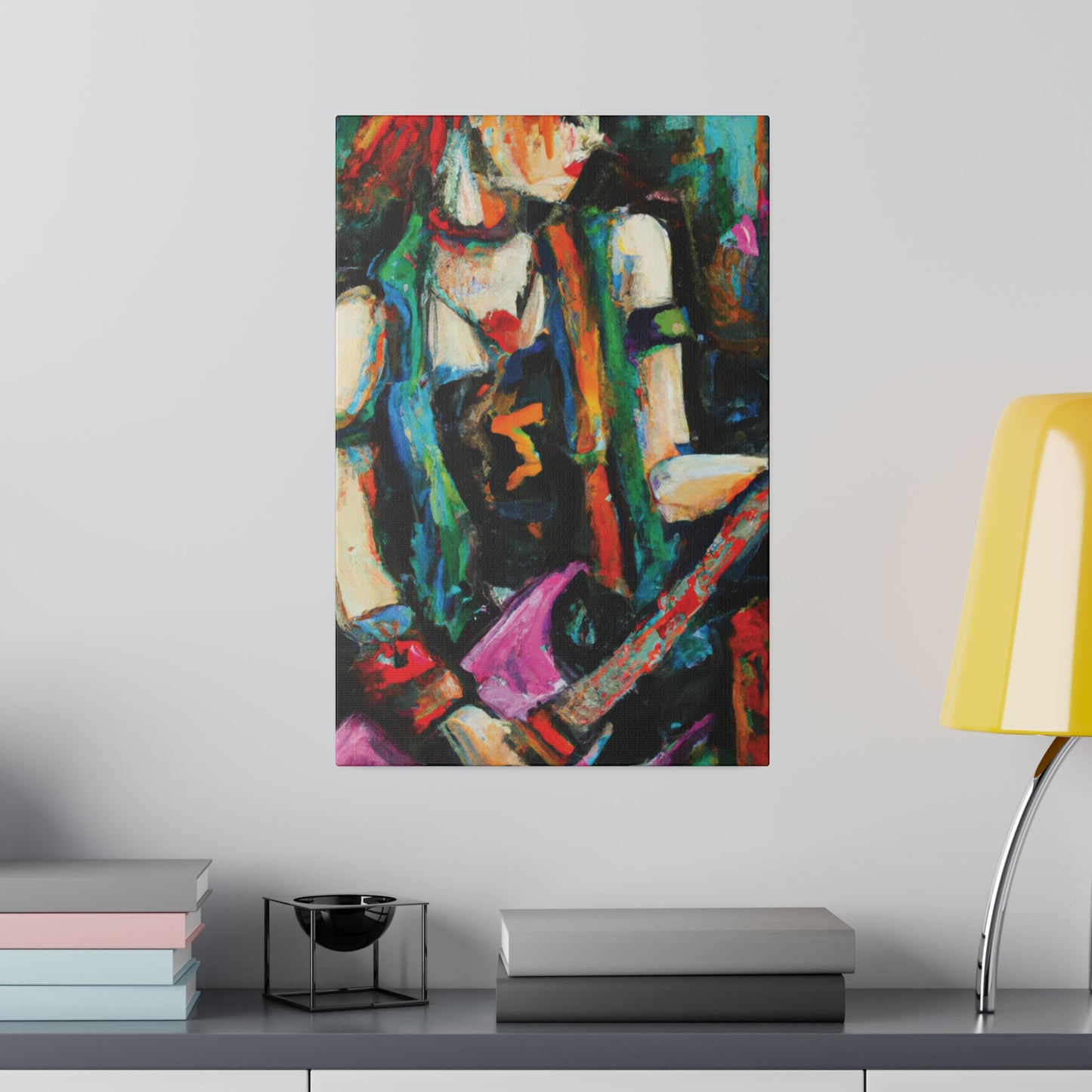 2705X - Rockstar Oil Painting Style Print | Poster | Home Decor | Wall Art | Music Art | Canvas