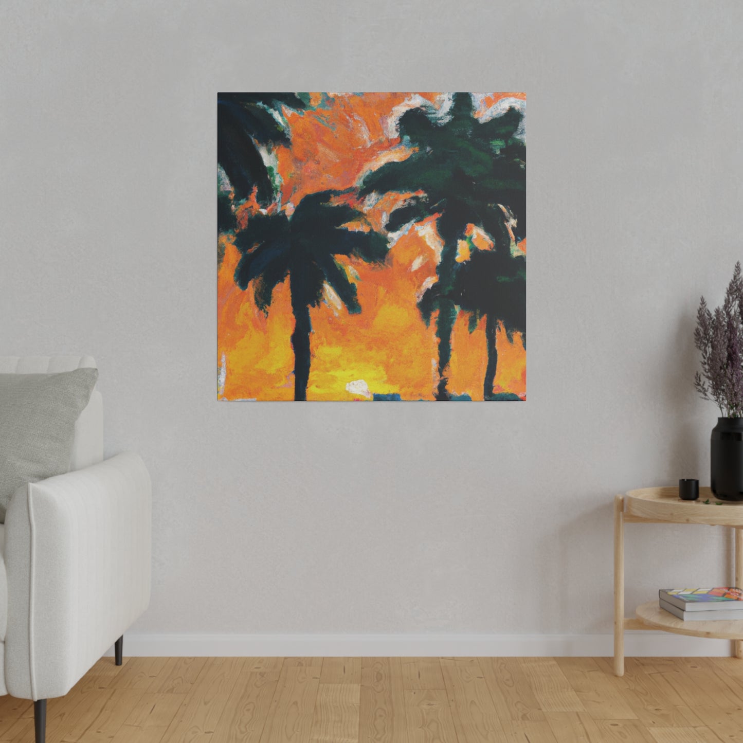 9571T - Miami Beach Sunset Painting Print | Miami | Beach | Sunset | Poster | Home Decor | Wall Art | Canvas