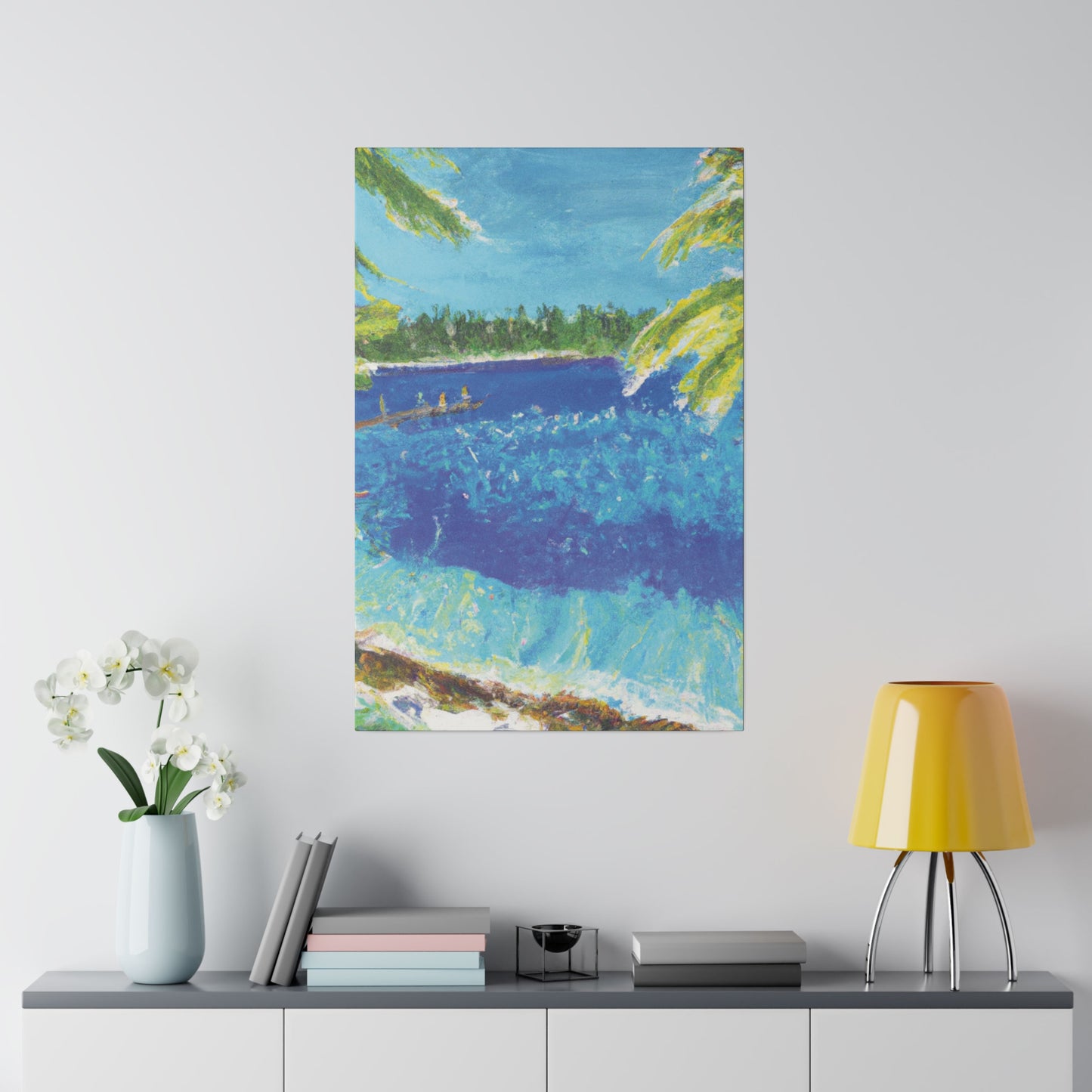 9673H - Bahamas Ocean Painting Print | Bahamas | Ocean | Beach | Poster | Home Decor | Wall Art | Canvas