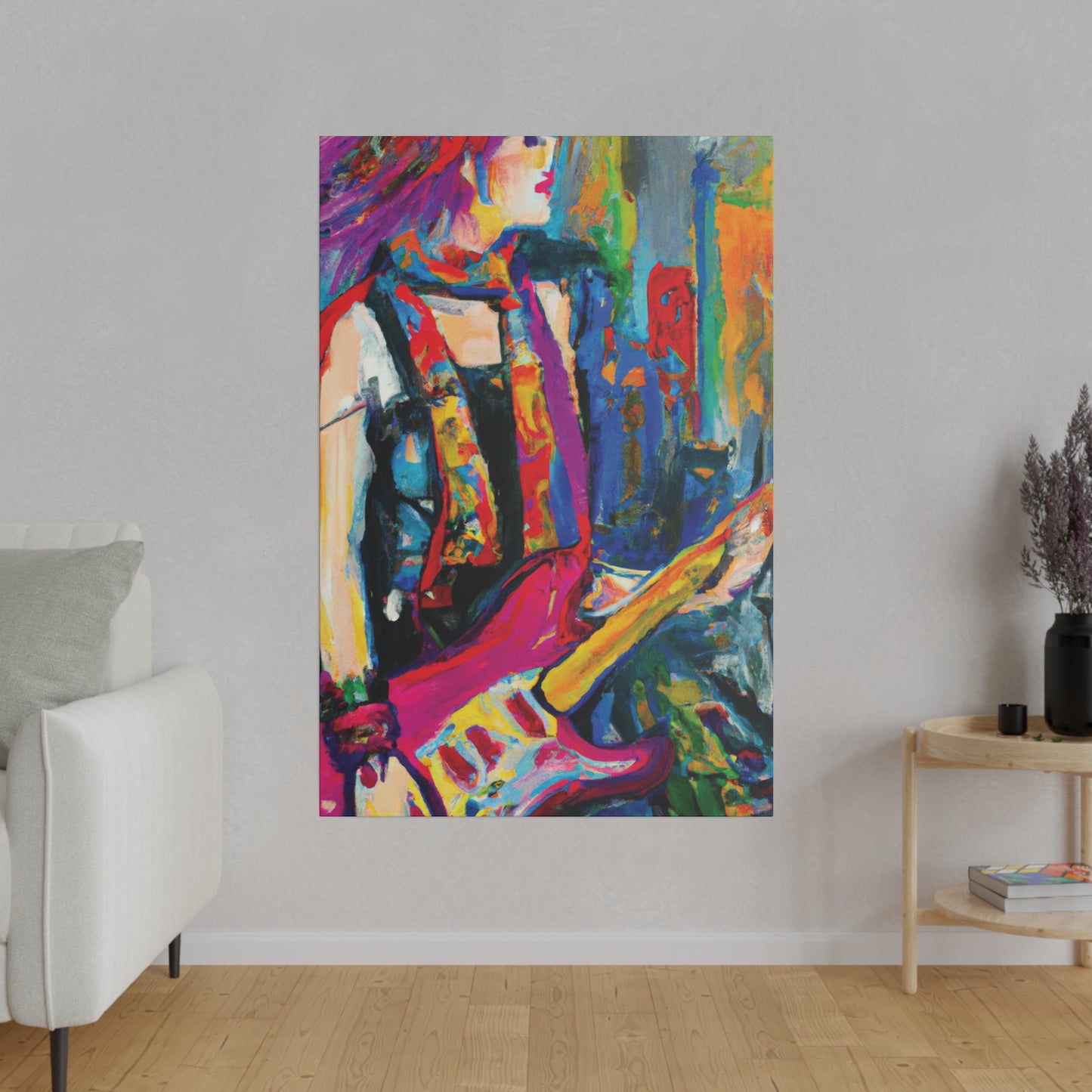 9798G - Rockstar Oil Painting Style Print | Poster | Home Decor | Wall Art | Music Art | Canvas