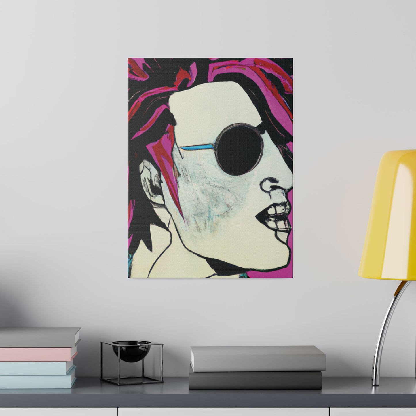 8159X - Rockstar Painting Print | Face | Abstract | Poster | Home Decor | Wall Art | Music Art | Canvas