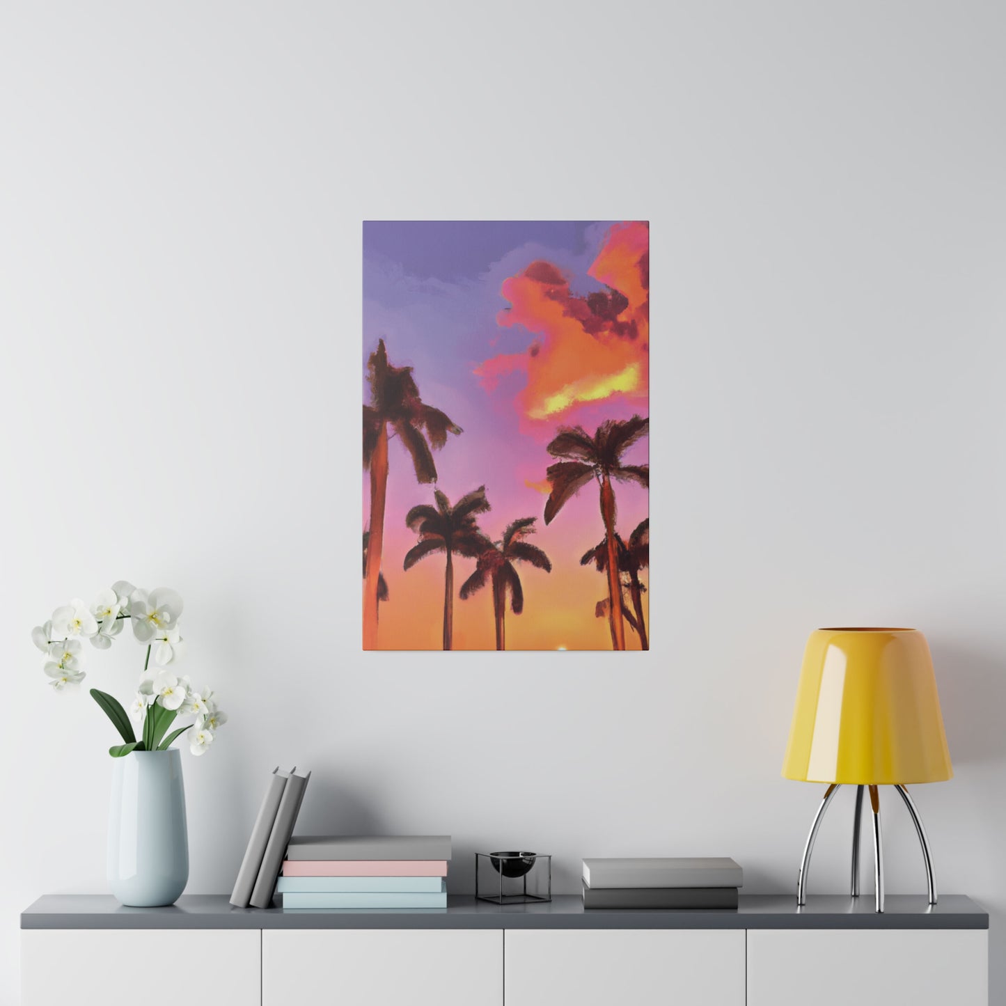 7518V - Miami Beach Sunset Painting Print | Miami | Beach | Sunset | Poster | Home Decor | Wall Art | Canvas