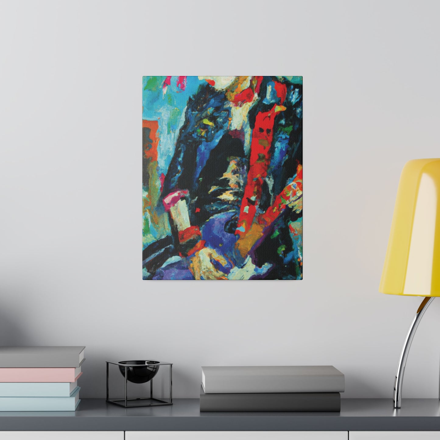 8275Z - Rockstar Oil Painting Style Print | Poster | Home Decor | Wall Art | Music Art | Canvas