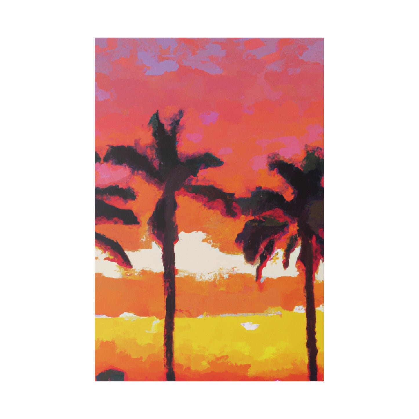 9356P - Miami Beach Sunset Painting Print | Miami | Beach | Sunset | Poster | Home Decor | Wall Art | Canvas