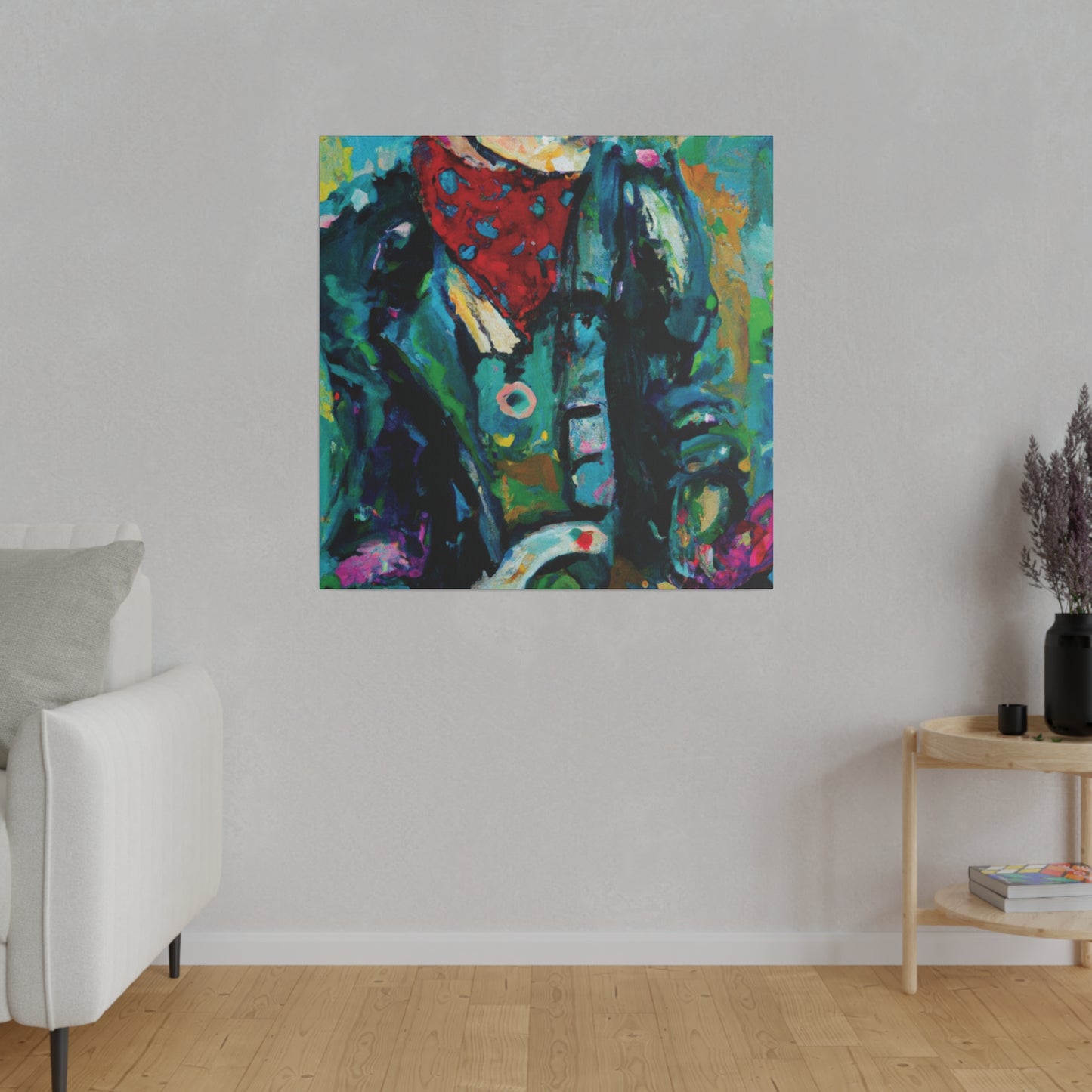 7263A - Rockstar Oil Painting Style Print | Poster | Home Decor | Wall Art | Music Art | Canvas