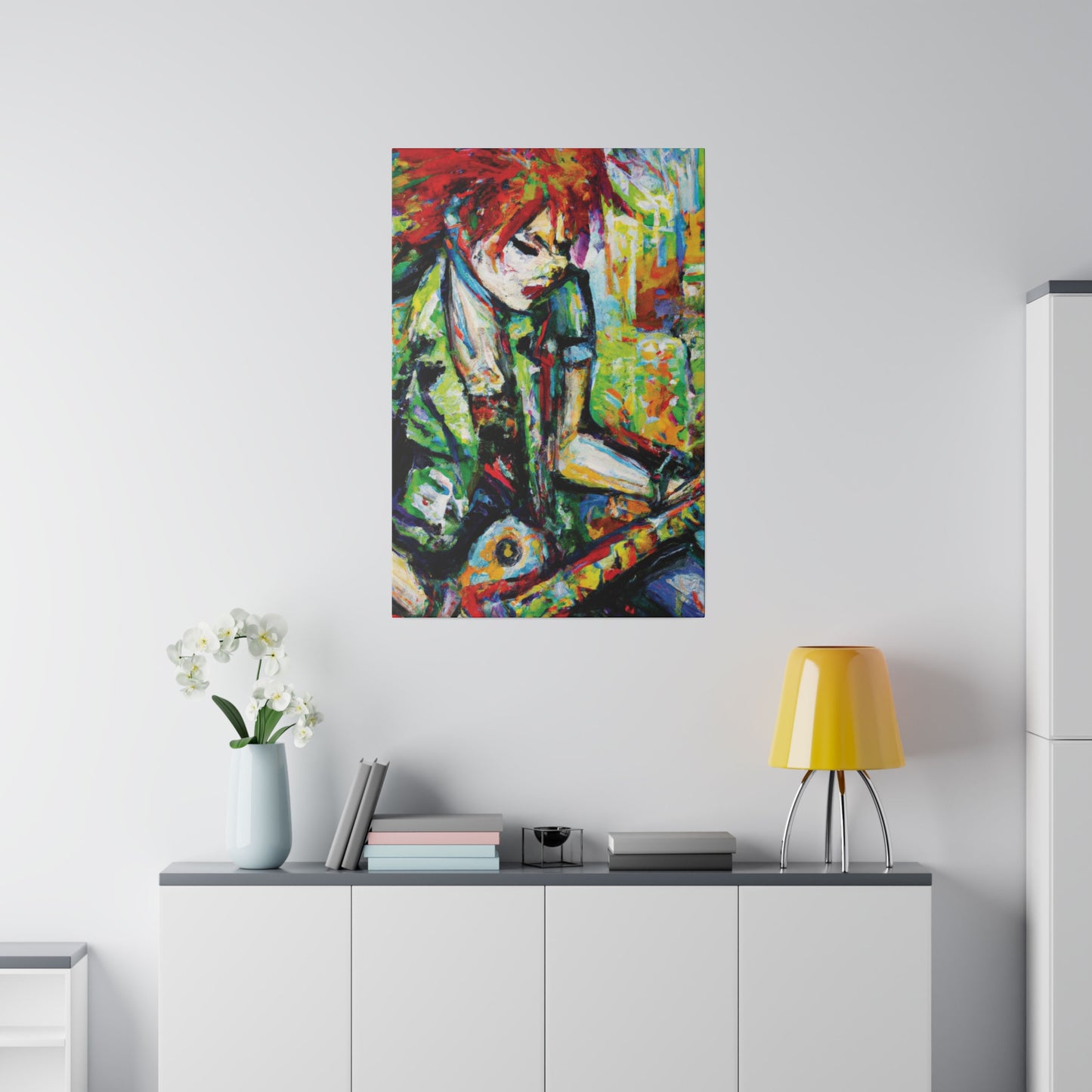 2204G - Rockstar Oil Painting Style Print | Poster | Home Decor | Wall Art | Music Art | Canvas