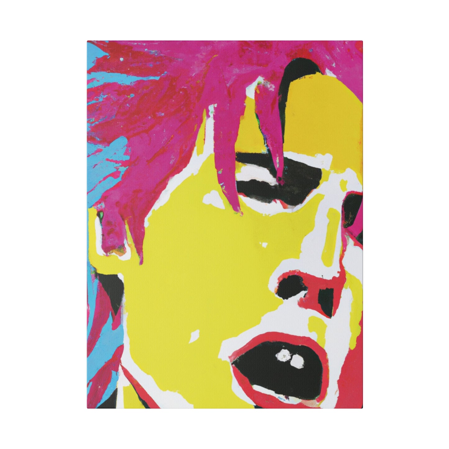 825J - Rockstar Painting Print | Face | Abstract | Poster | Home Decor | Wall Art | Music Art | Canvas