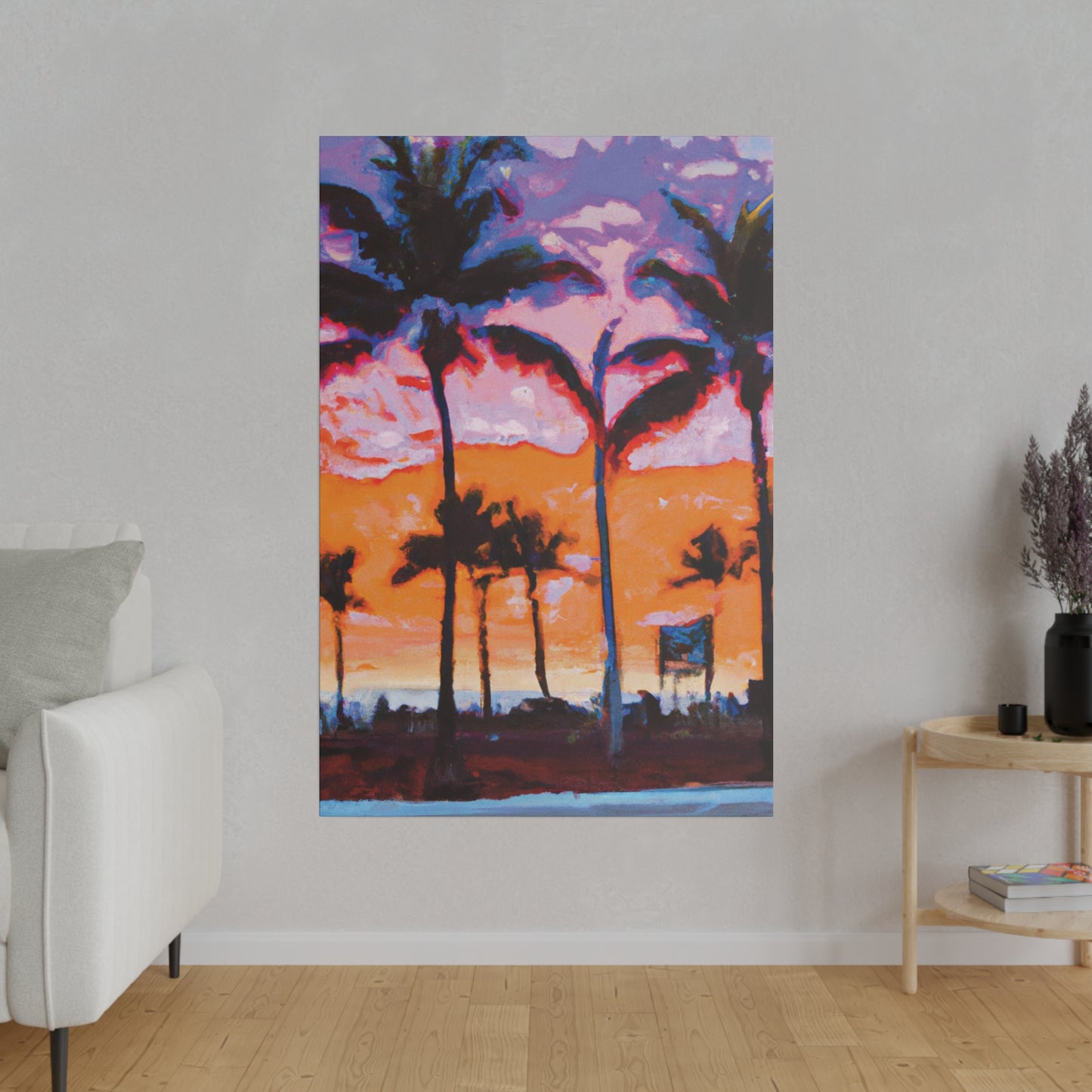 8373X - Miami Beach Sunset Painting Print | Miami | Beach | Sunset | Poster | Home Decor | Wall Art | Canvas