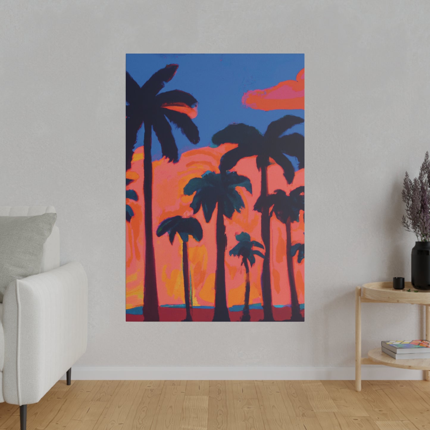 3239C - Miami Beach Sunset Painting Print | Miami | Beach | Sunset | Poster | Home Decor | Wall Art | Canvas