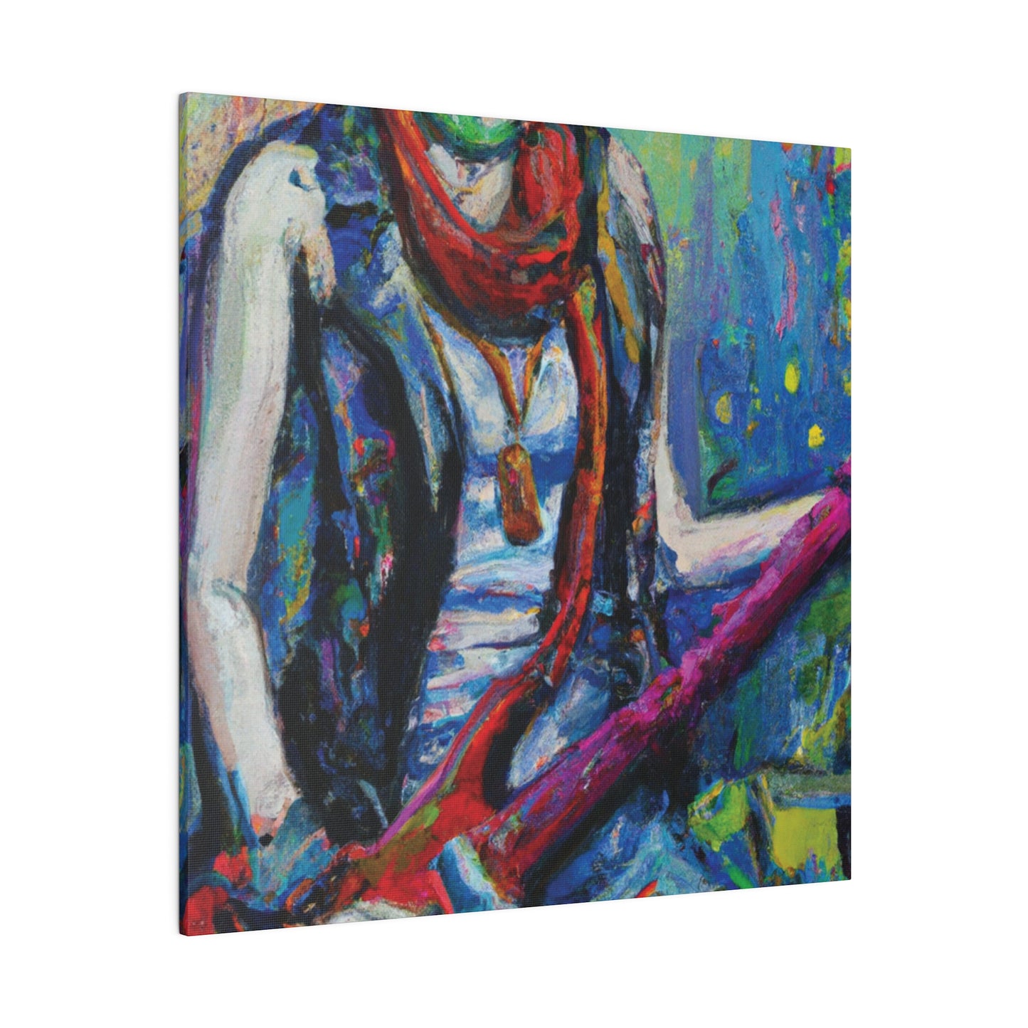 6328G - Rockstar Oil Painting Style Print | Poster | Home Decor | Wall Art | Music Art | Canvas