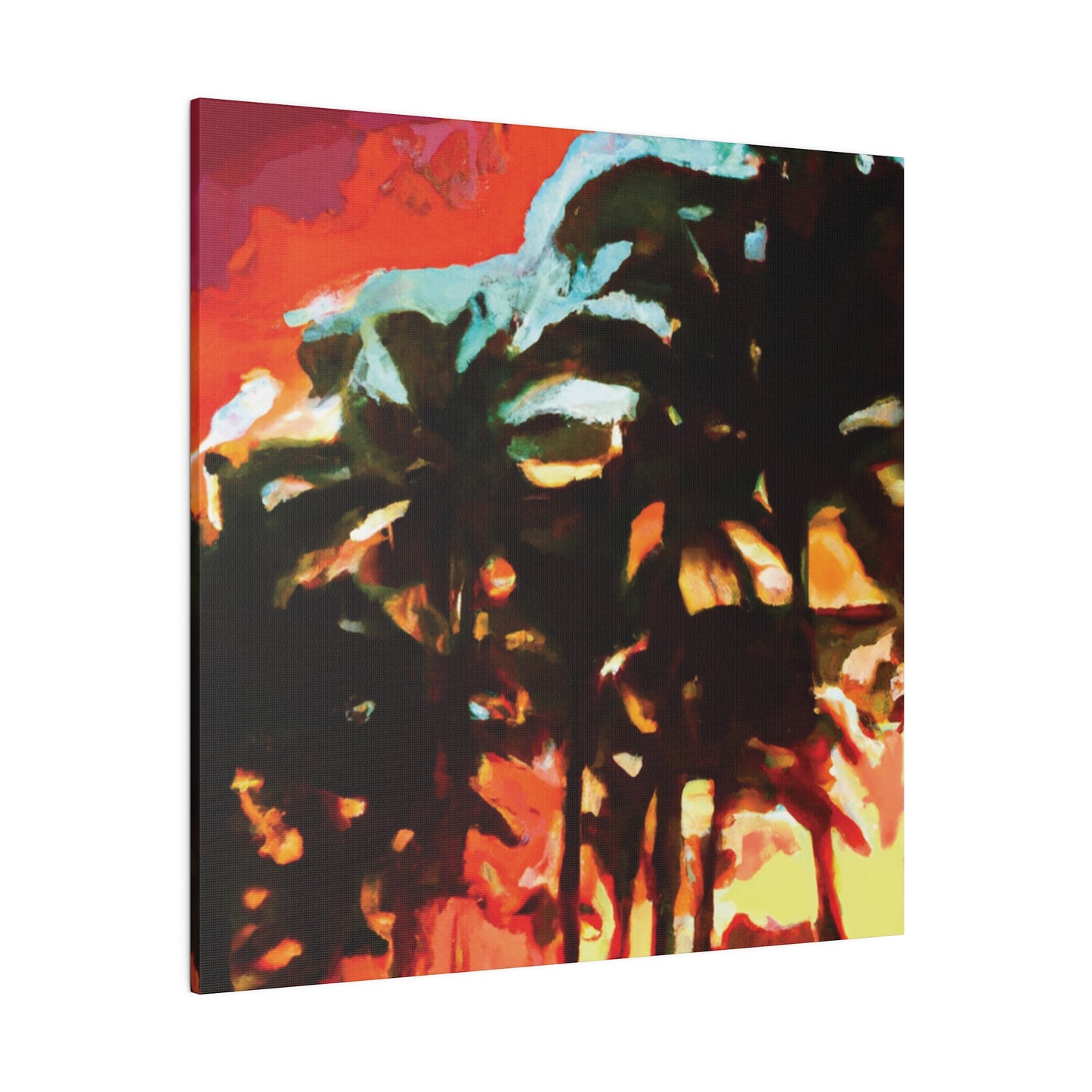 4052W - Miami Beach Sunset Painting Print | Miami | Beach | Sunset | Poster | Home Decor | Wall Art | Canvas