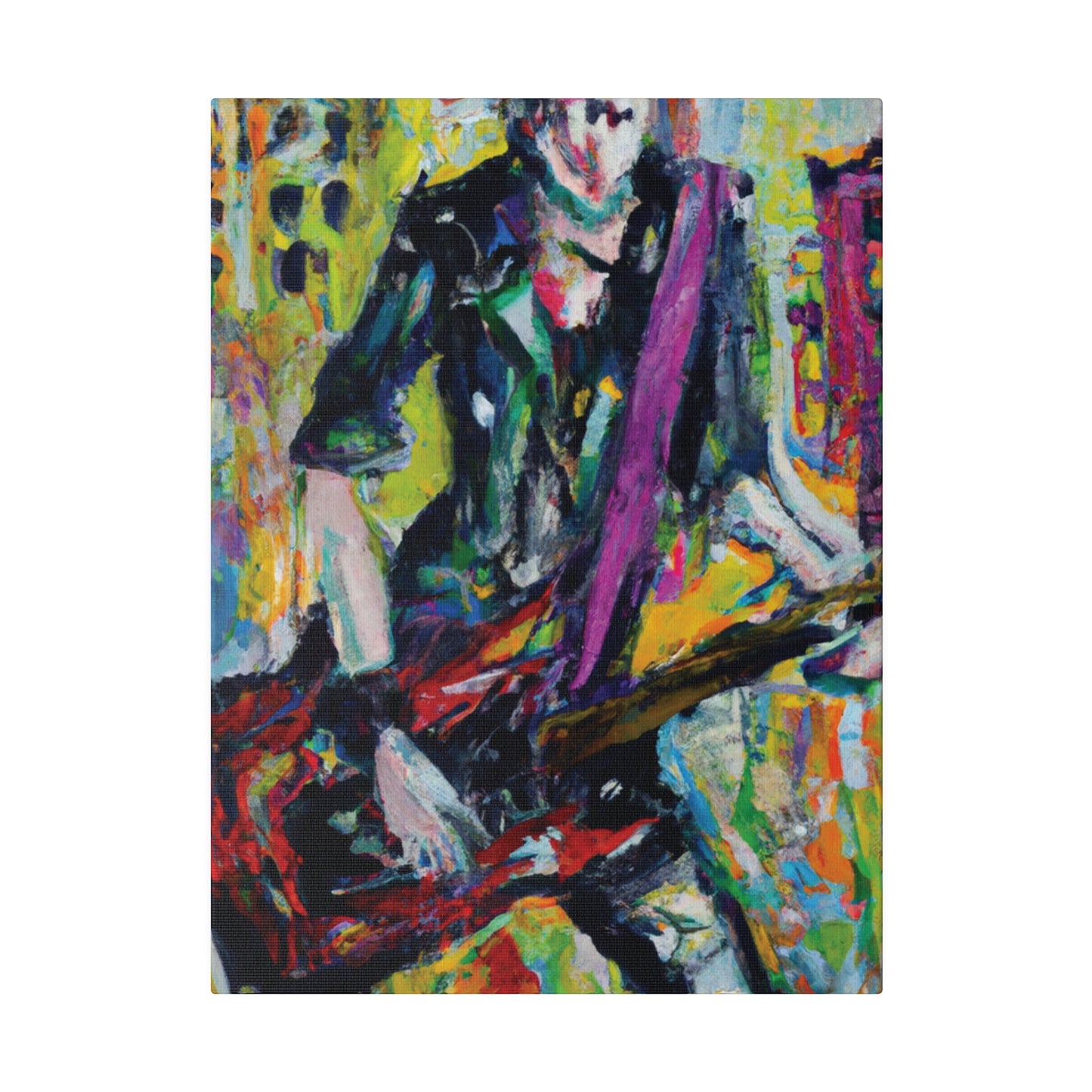 5521G - Rockstar Oil Painting Style Print | Poster | Home Decor | Wall Art | Music Art | Canvas