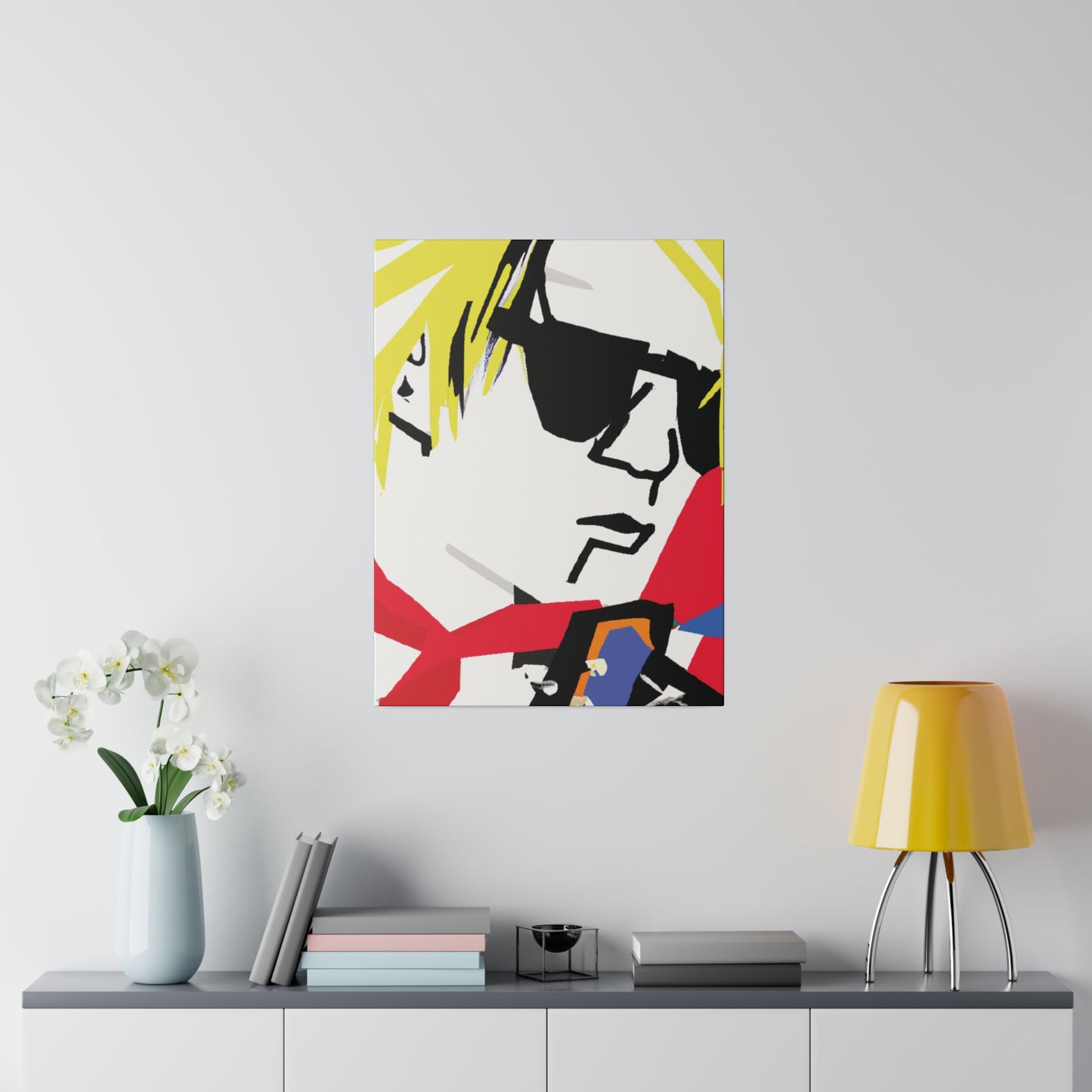 4182X - Rockstar Painting Print | Face | Abstract | Poster | Home Decor | Wall Art | Music Art | Canvas