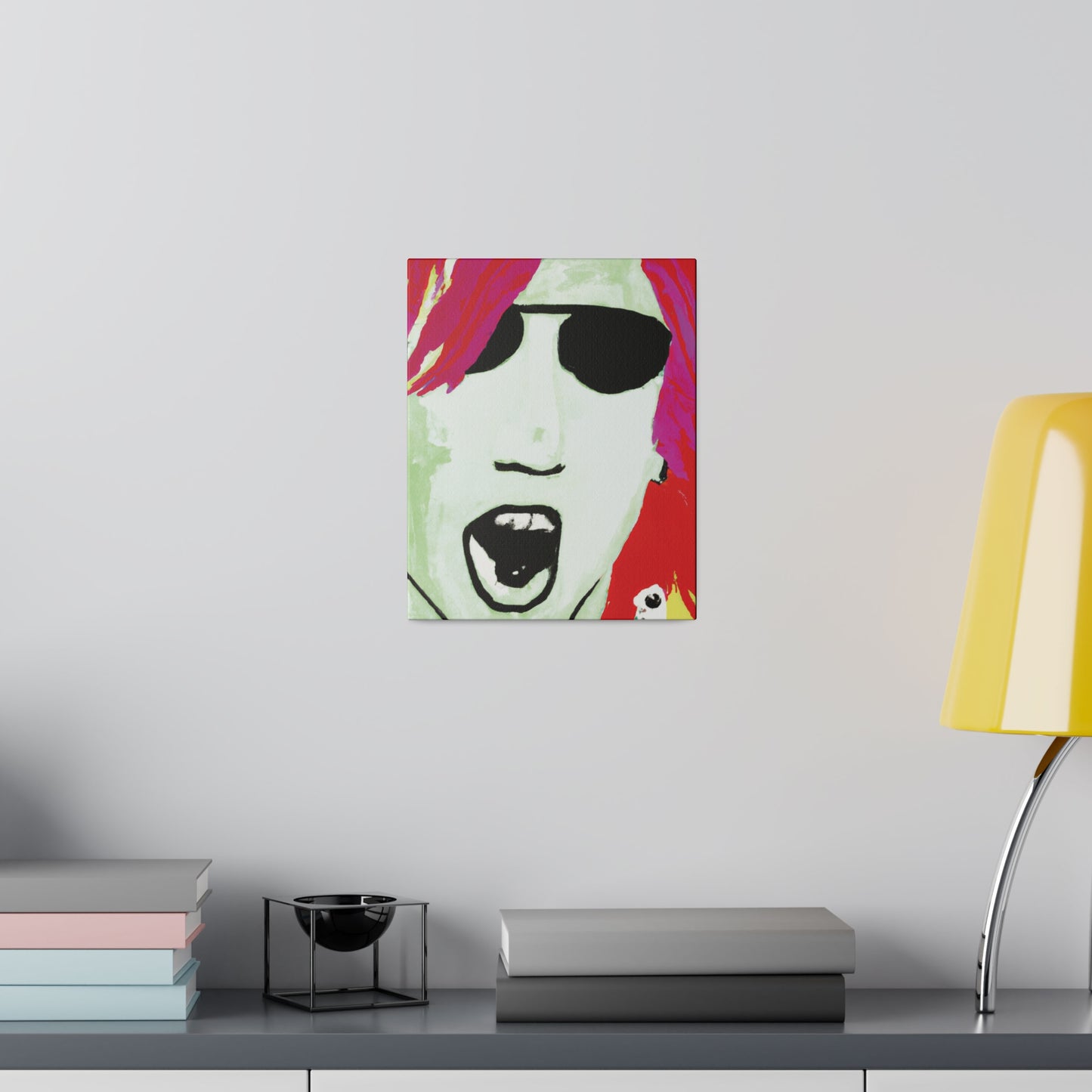 4662J - Rockstar Painting Print | Face | Abstract | Poster | Home Decor | Wall Art | Music Art | Canvas