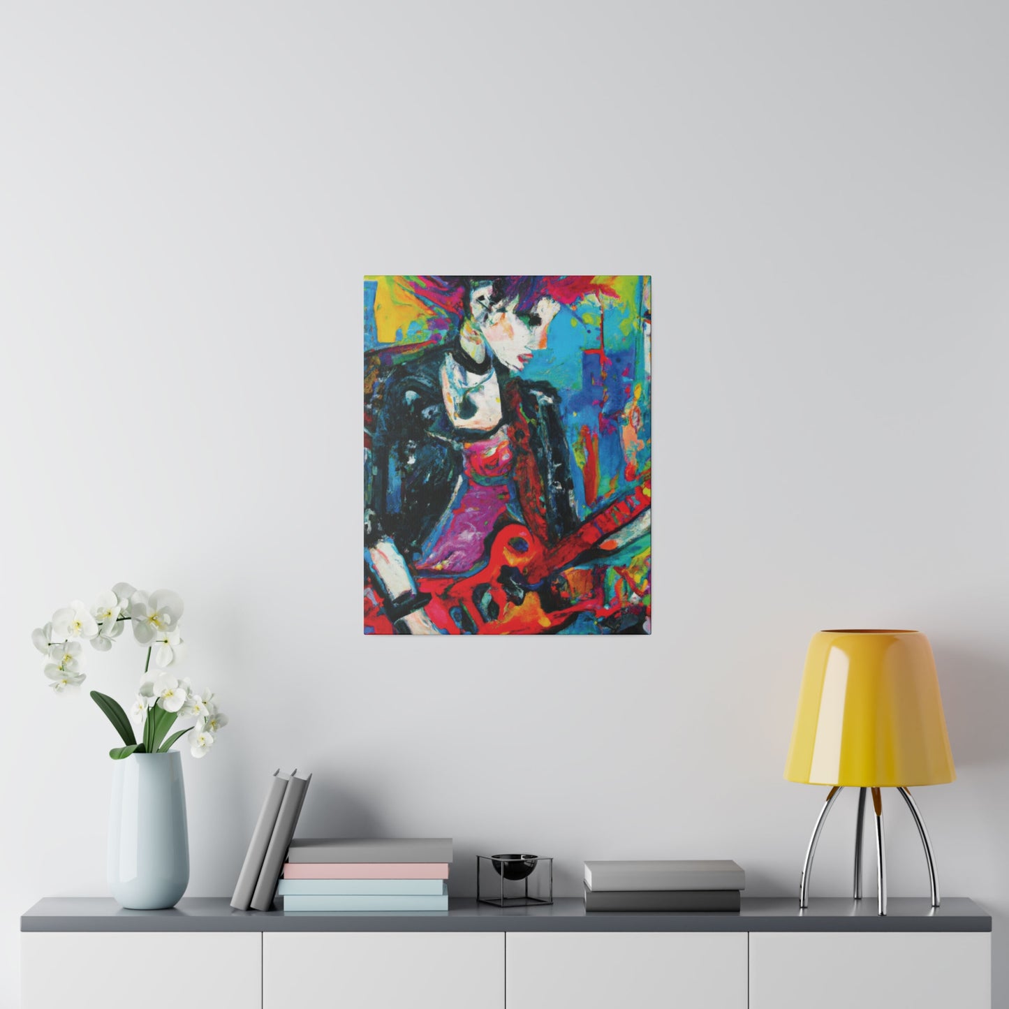 9051F - Rockstar Oil Painting Style Print | Poster | Home Decor | Wall Art | Music Art | Canvas