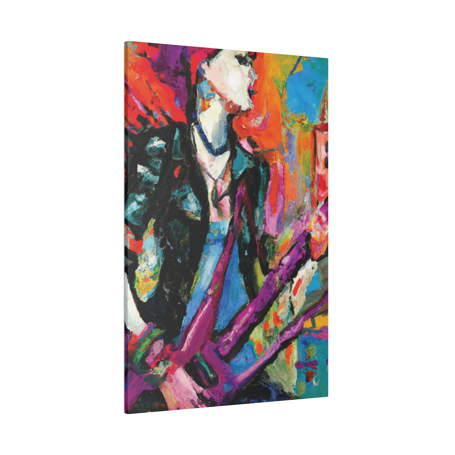 675Y - Rockstar Oil Painting Style Print | Poster | Home Decor | Wall Art | Music Art | Canvas