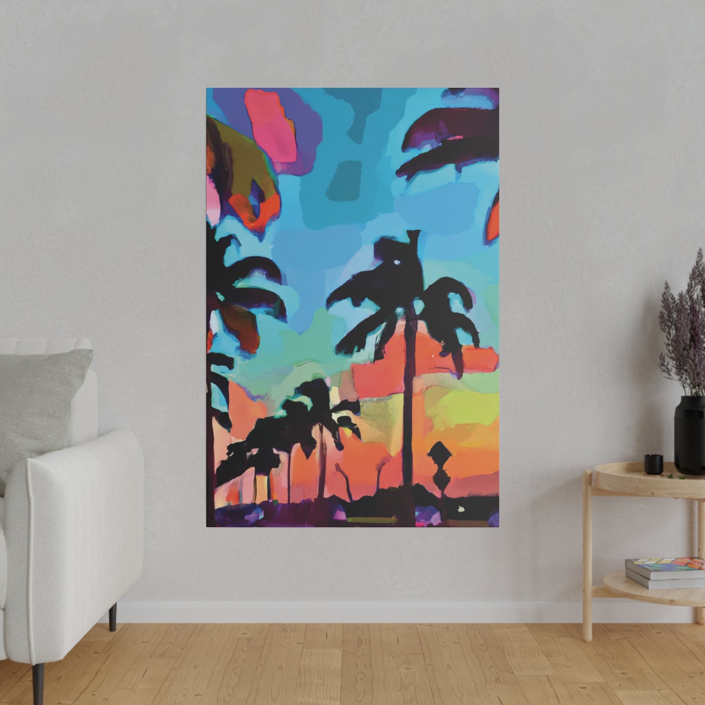 7439V - Miami Beach Sunset Painting Print | Miami | Beach | Sunset | Poster | Home Decor | Wall Art | Canvas