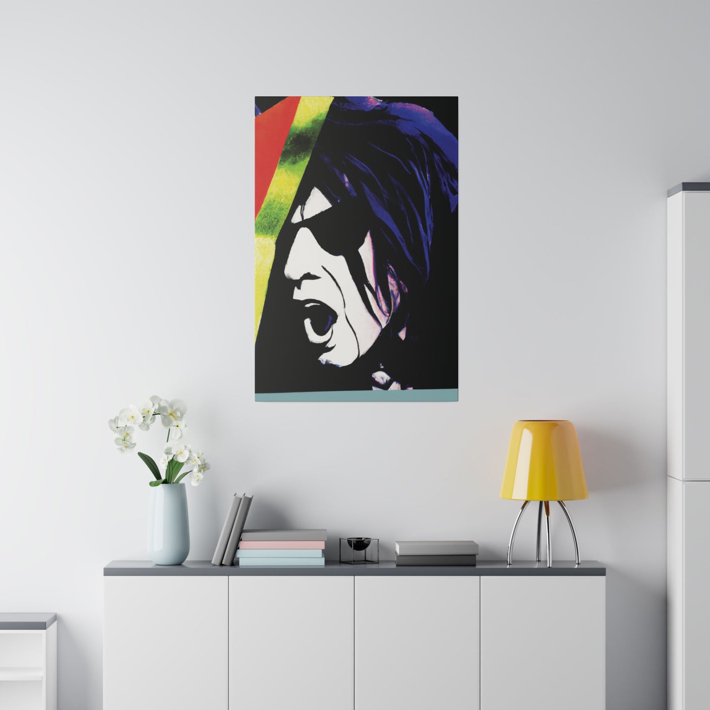 1890A - Rockstar Painting Print | Face | Abstract | Poster | Home Decor | Wall Art | Music Art | Canvas