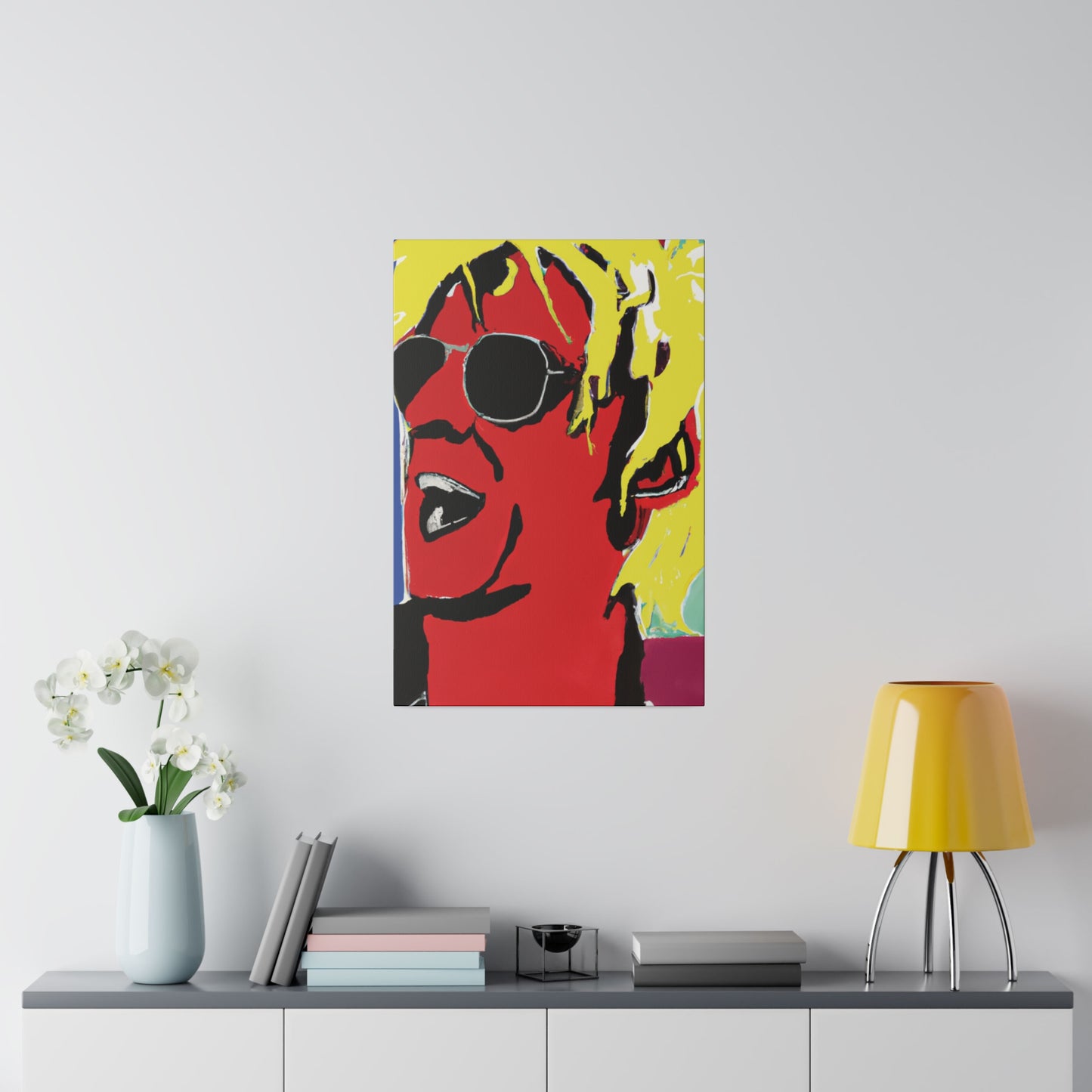 8166B - Rockstar Painting Print | Face | Abstract | Poster | Home Decor | Wall Art | Music Art | Canvas