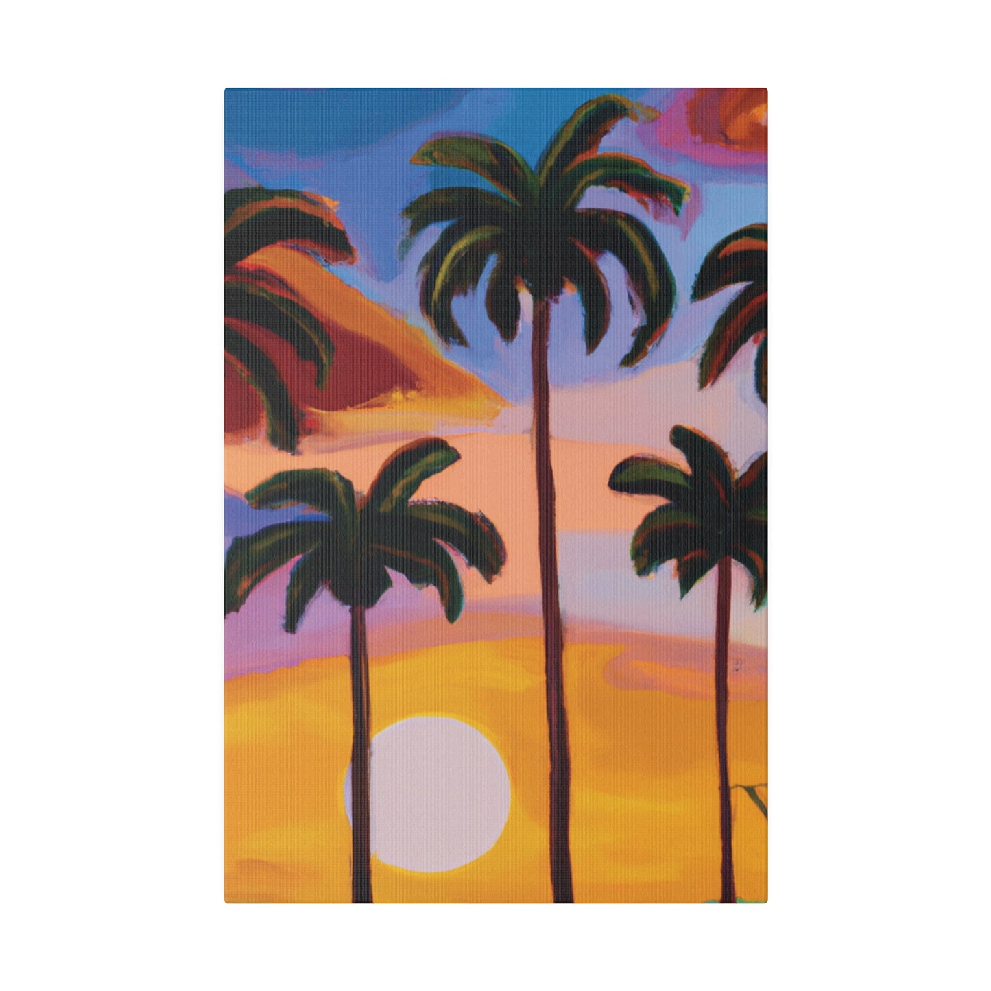 3282K - Miami Beach Sunset Painting Print | Miami | Beach | Sunset | Poster | Home Decor | Wall Art | Canvas