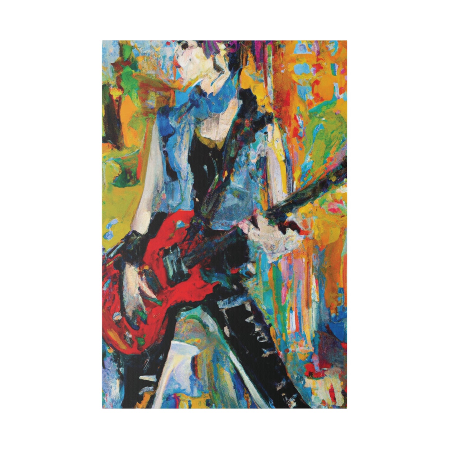 4721P - Rockstar Oil Painting Style Print | Poster | Home Decor | Wall Art | Music Art | Canvas