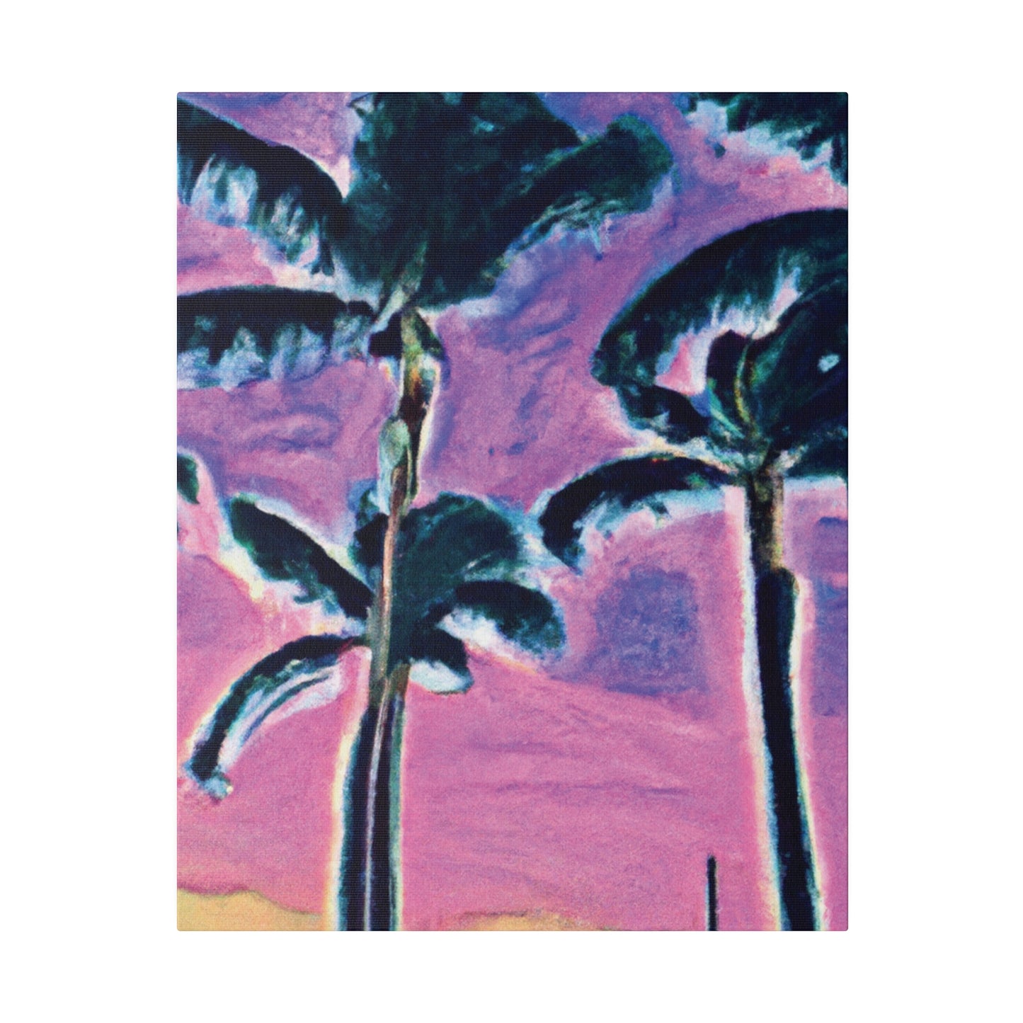 5697K - Miami Beach Sunset Painting Print | Miami | Beach | Sunset | Poster | Home Decor | Wall Art | Canvas