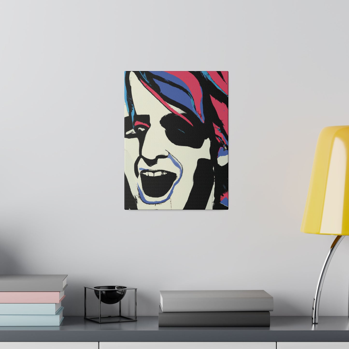 4318K - Rockstar Painting Print | Face | Abstract | Poster | Home Decor | Wall Art | Music Art | Canvas