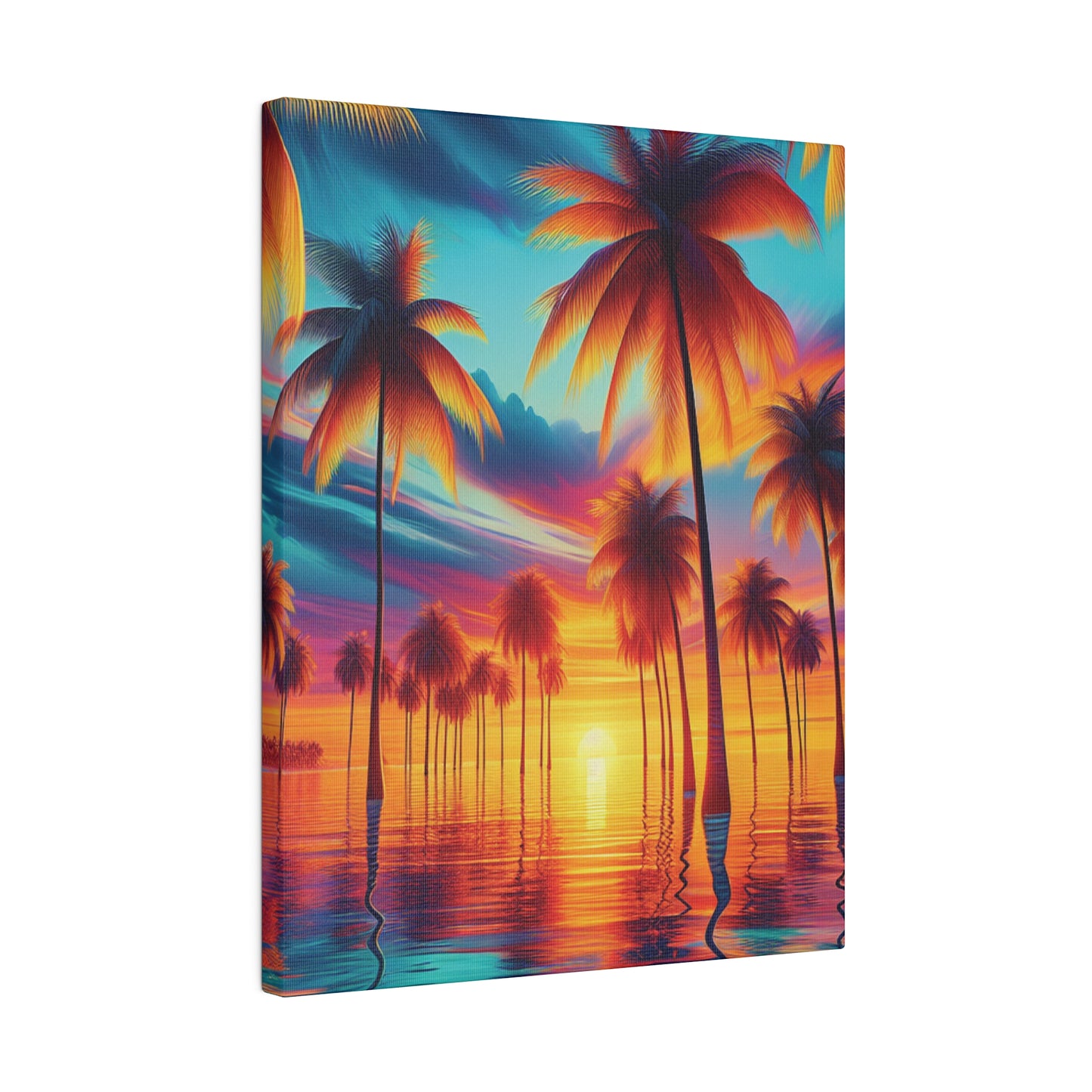 8235F - Miami Beach Sunset Painting Print | Miami | Beach | Sunset | Poster | Home Decor | Wall Art | Canvas