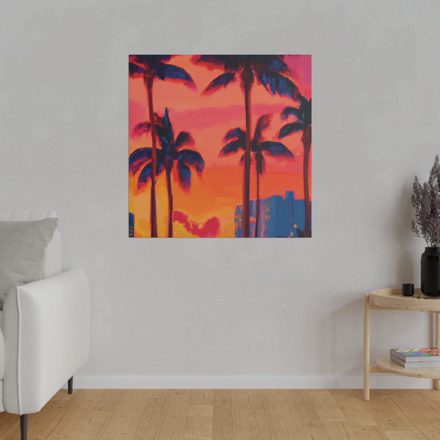 4456Y - Miami Beach Sunset Painting Print | Miami | Beach | Sunset | Poster | Home Decor | Wall Art | Canvas