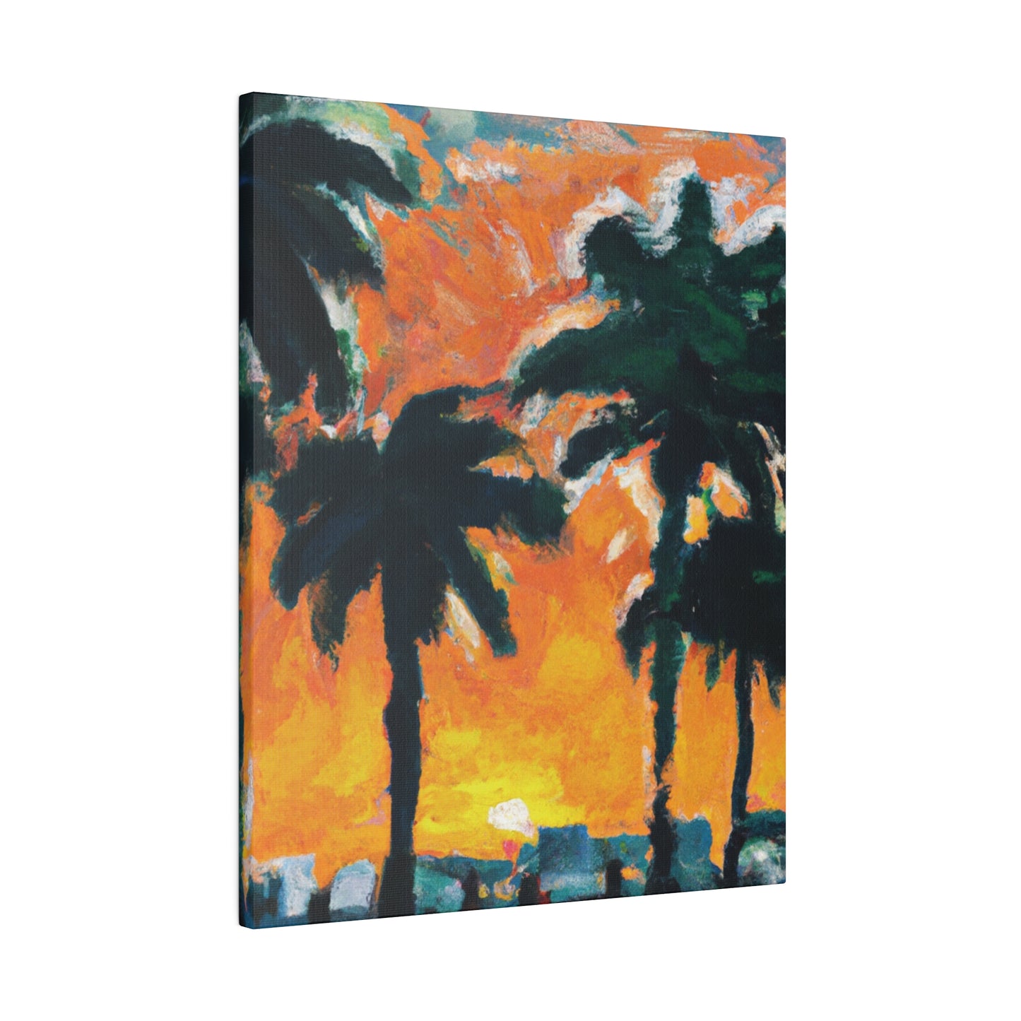 9571T - Miami Beach Sunset Painting Print | Miami | Beach | Sunset | Poster | Home Decor | Wall Art | Canvas