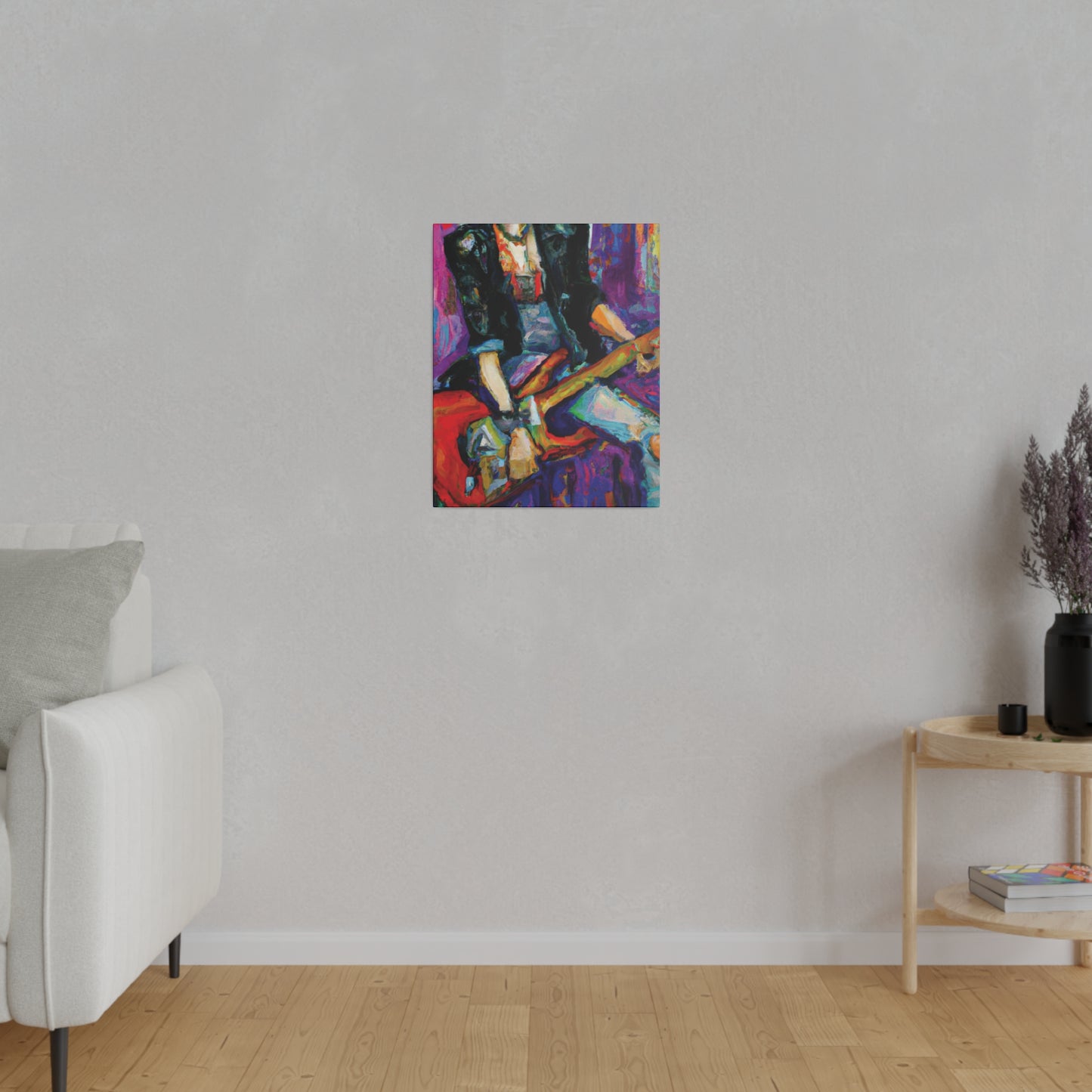 6268K - Rockstar Oil Painting Style Print | Poster | Home Decor | Wall Art | Music Art | Canvas