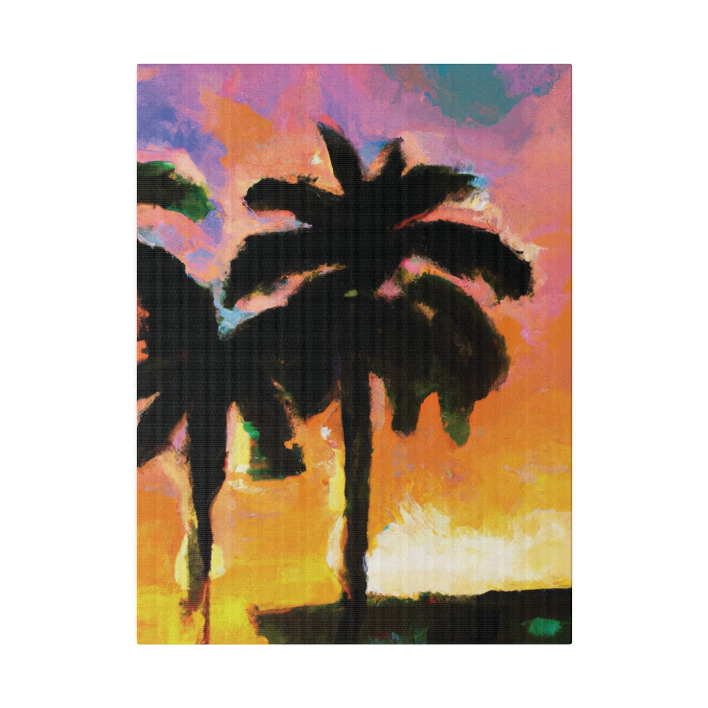 1532W - Miami Beach Sunset Painting Print | Miami | Beach | Sunset | Poster | Home Decor | Wall Art | Canvas