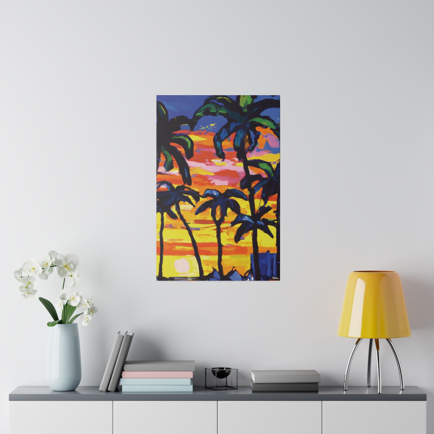 9087W - Miami Beach Sunset Painting Print | Miami | Beach | Sunset | Poster | Home Decor | Wall Art | Canvas