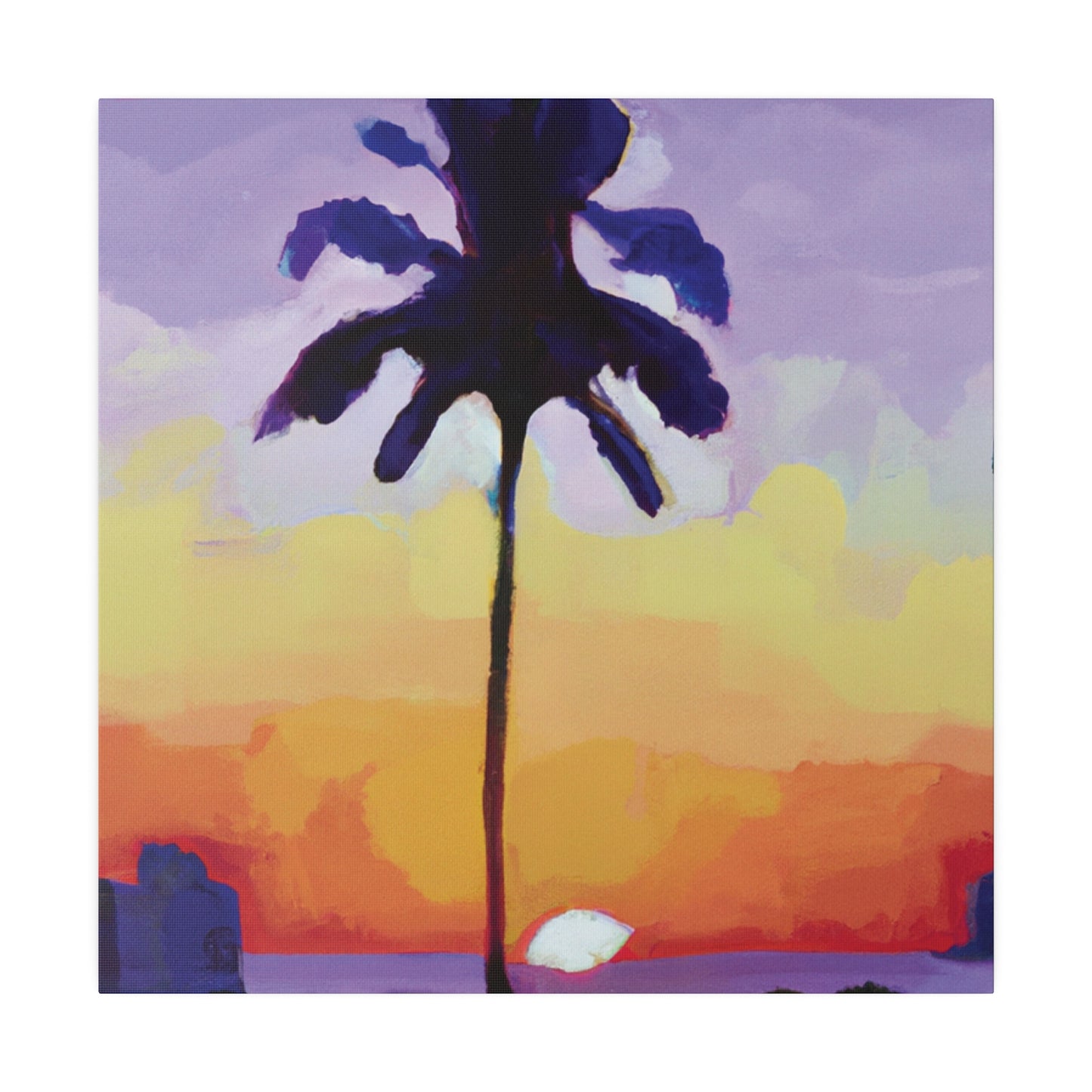 8495G - Miami Beach Sunset Painting Print | Miami | Beach | Sunset | Poster | Home Decor | Wall Art | Canvas